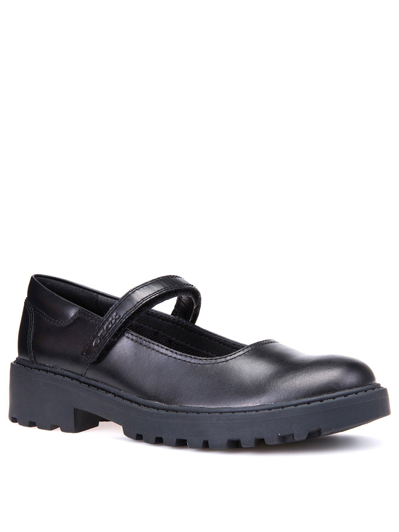Image 1 of 6 of Geox Casey Leather Mary Jane School Shoes - Black