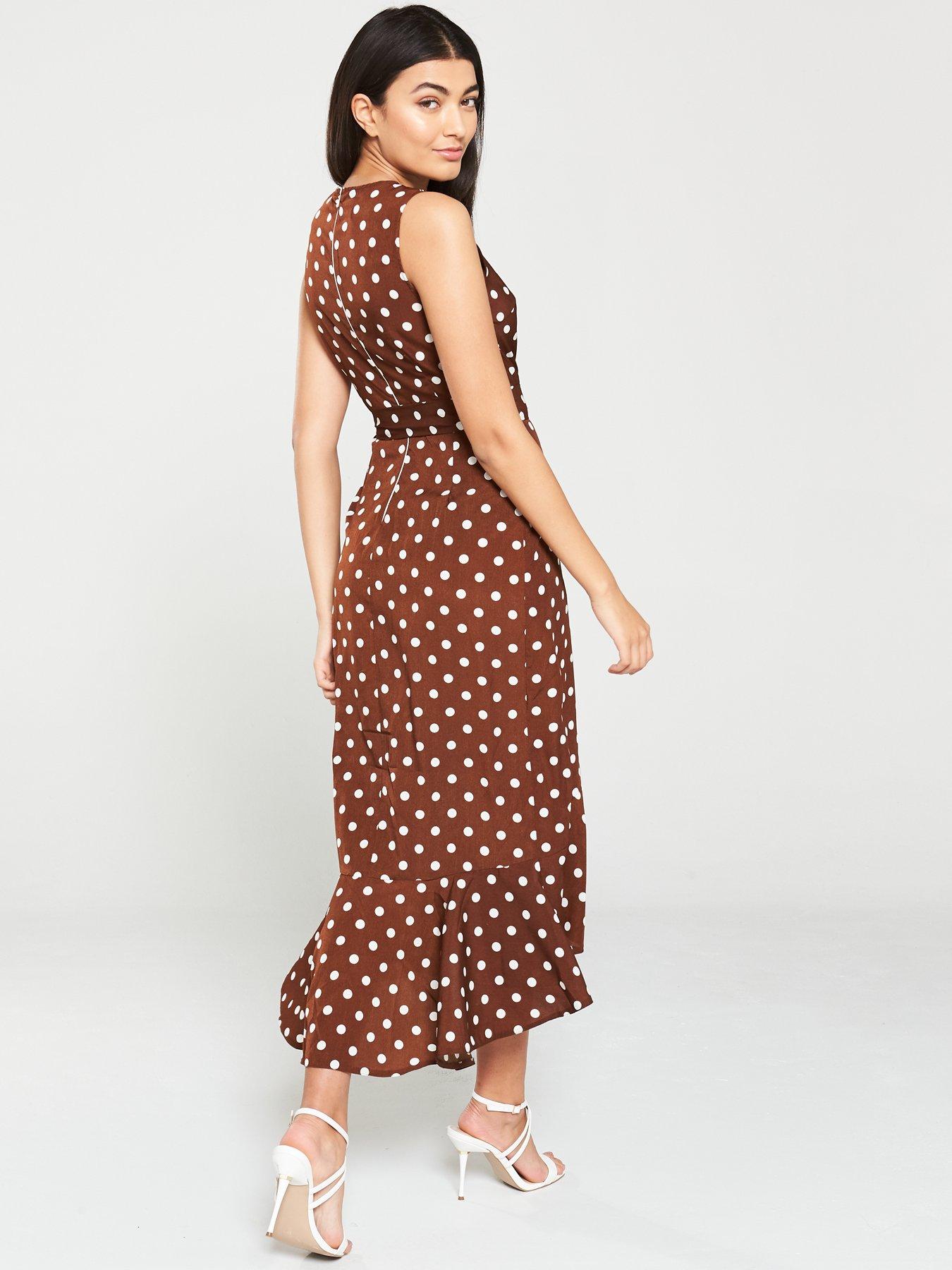 ax paris polka dot wrap dress