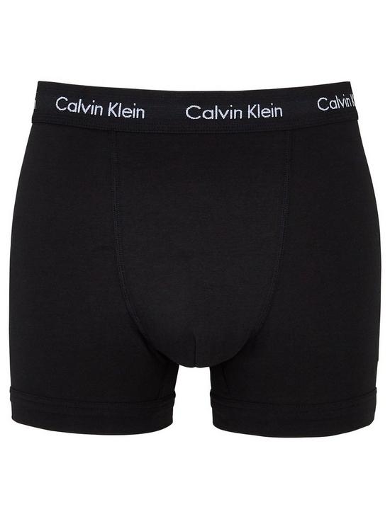 stillFront image of calvin-klein-core-three-pack-trunks-black