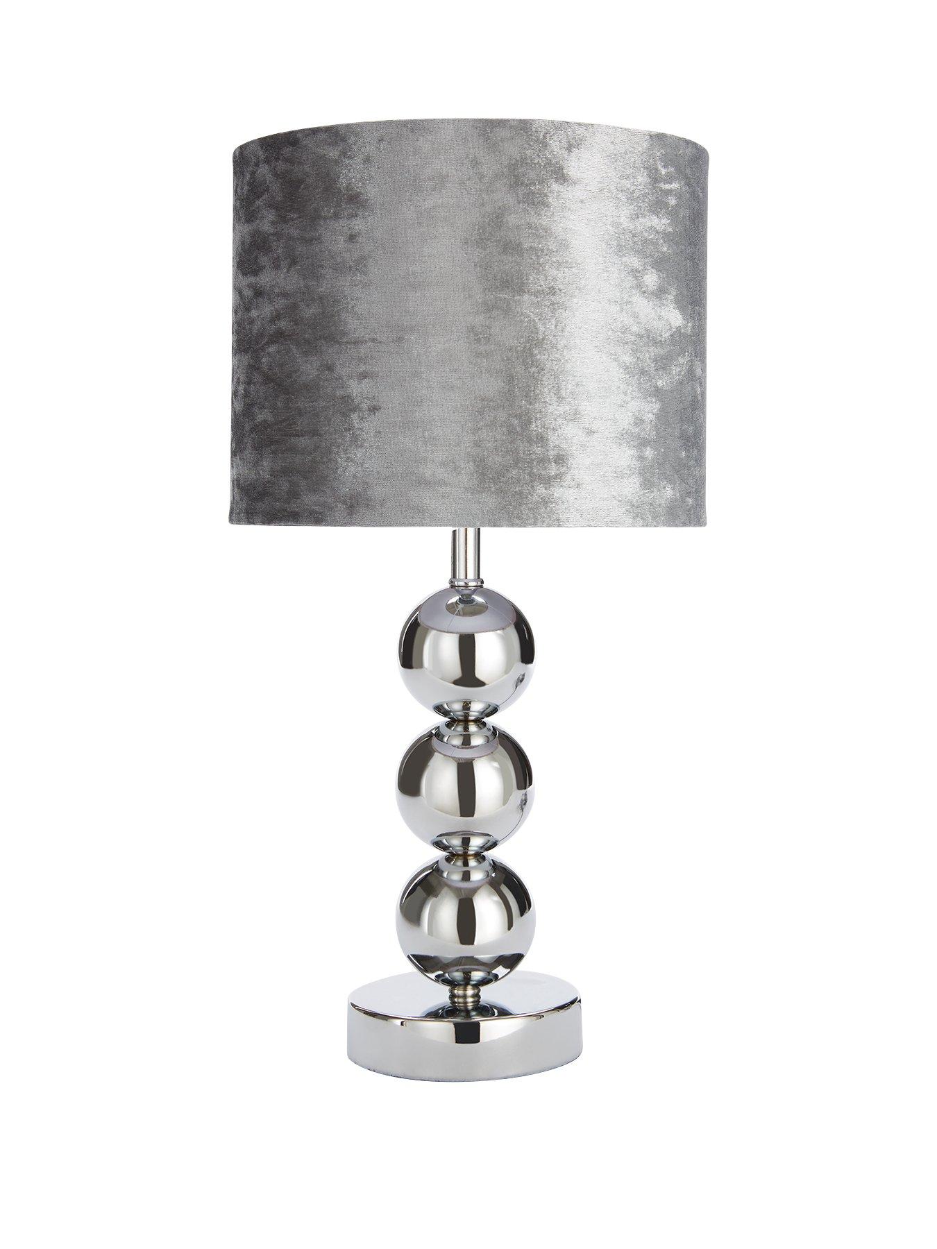 silver bedside lamp