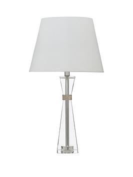 Very  Adelaide 4 Sided Double Taper Table Lamp With Diamonte Banding