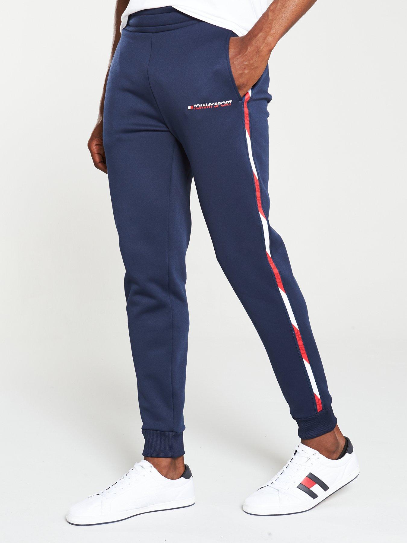 tommy hilfiger navy track pants