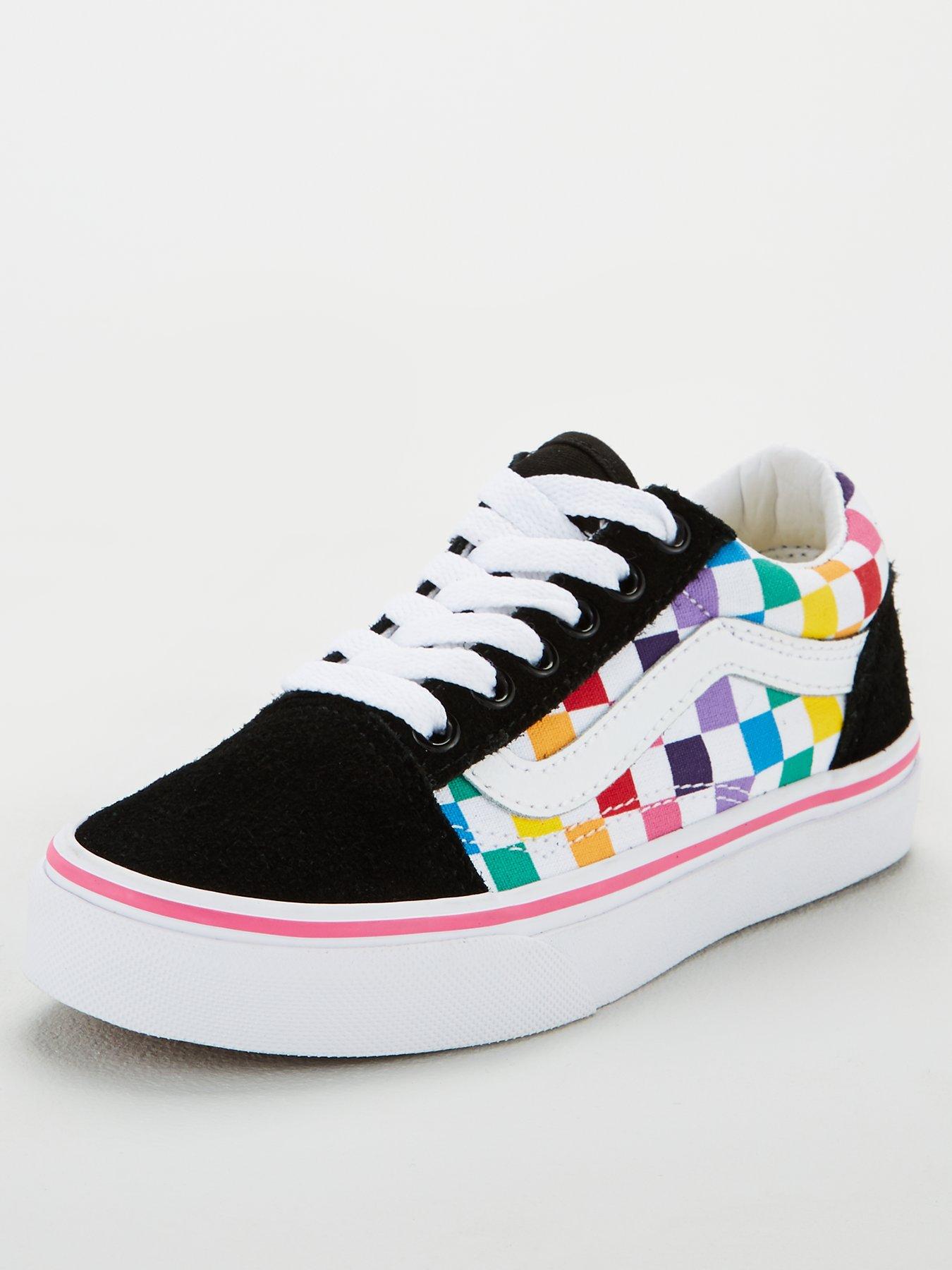 vans rainbow checkered