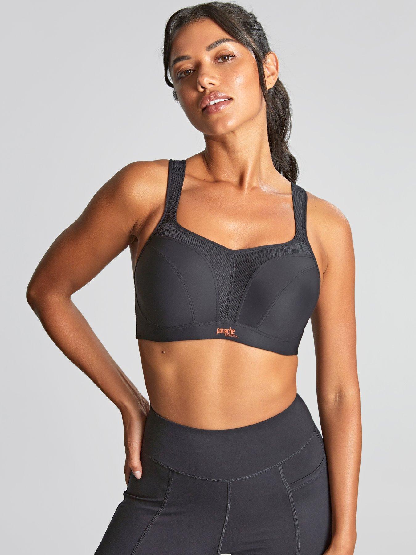 undefined Panache 'Power' Wired Sport Bra - Black