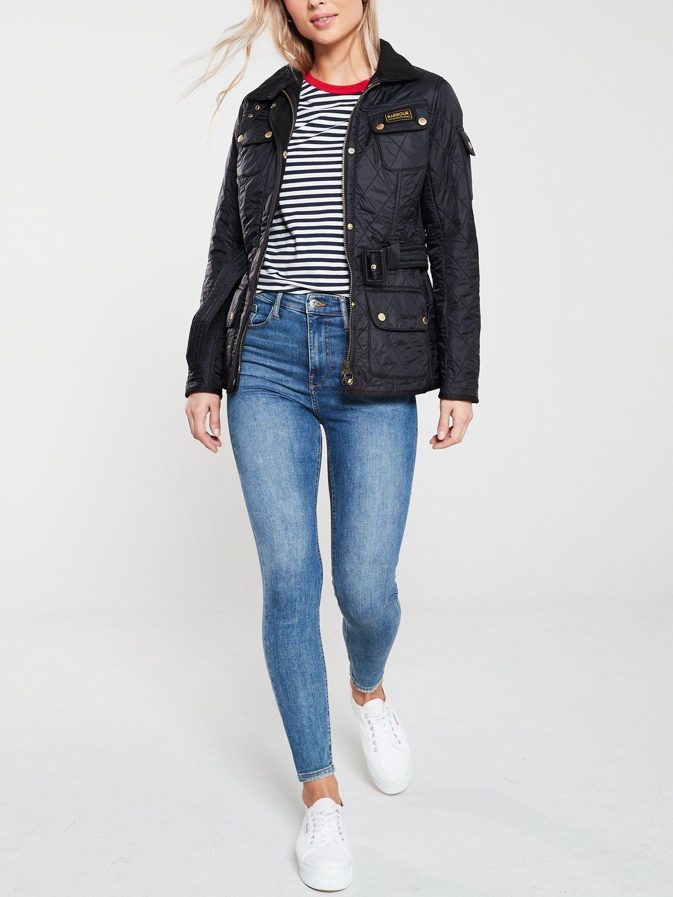 Image 3 of 4 of Barbour International International Polarquilt Fleece Lined Quilted Jacket - Black