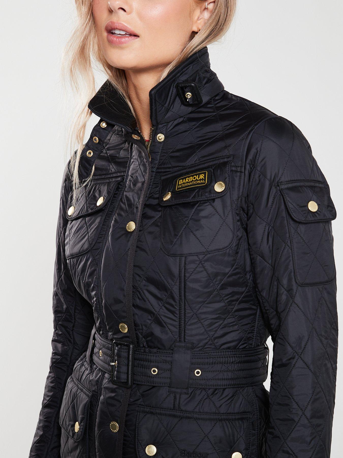 Image 4 of 4 of Barbour International International Polarquilt Fleece Lined Quilted Jacket - Black