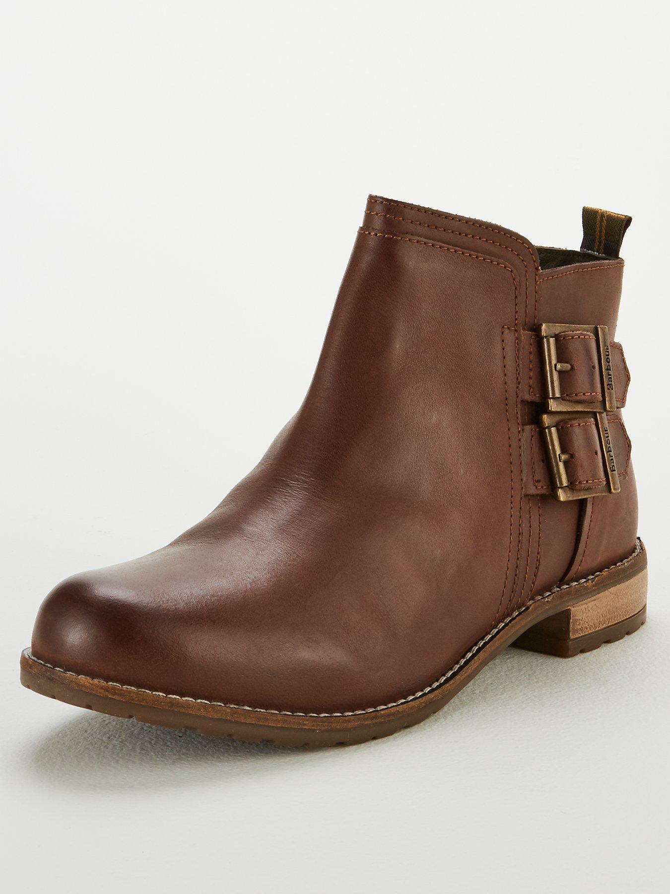 barbour sarah low buckle boots wine