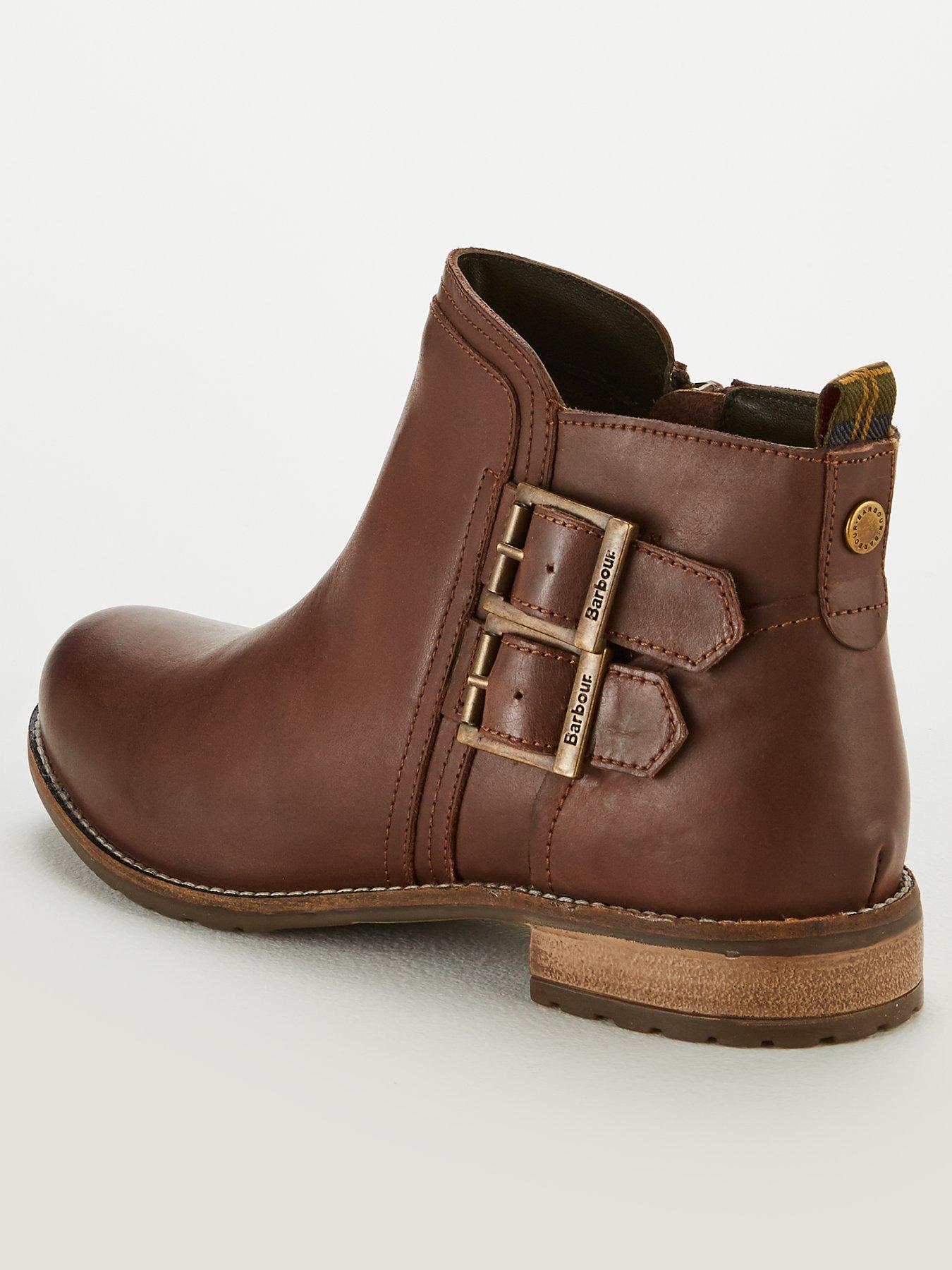 barbour sarah low buckle boots wine