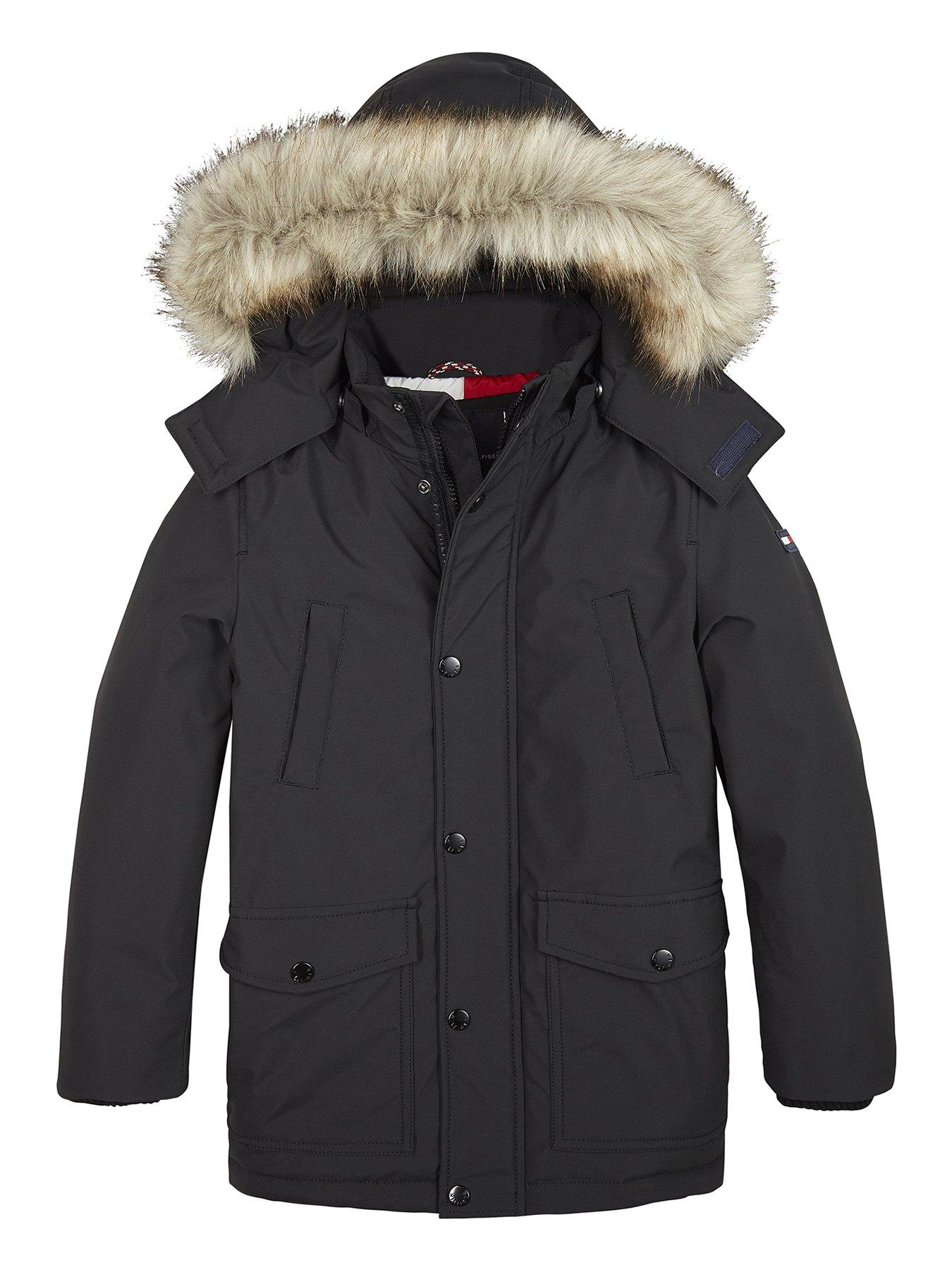 tommy hilfiger coat black