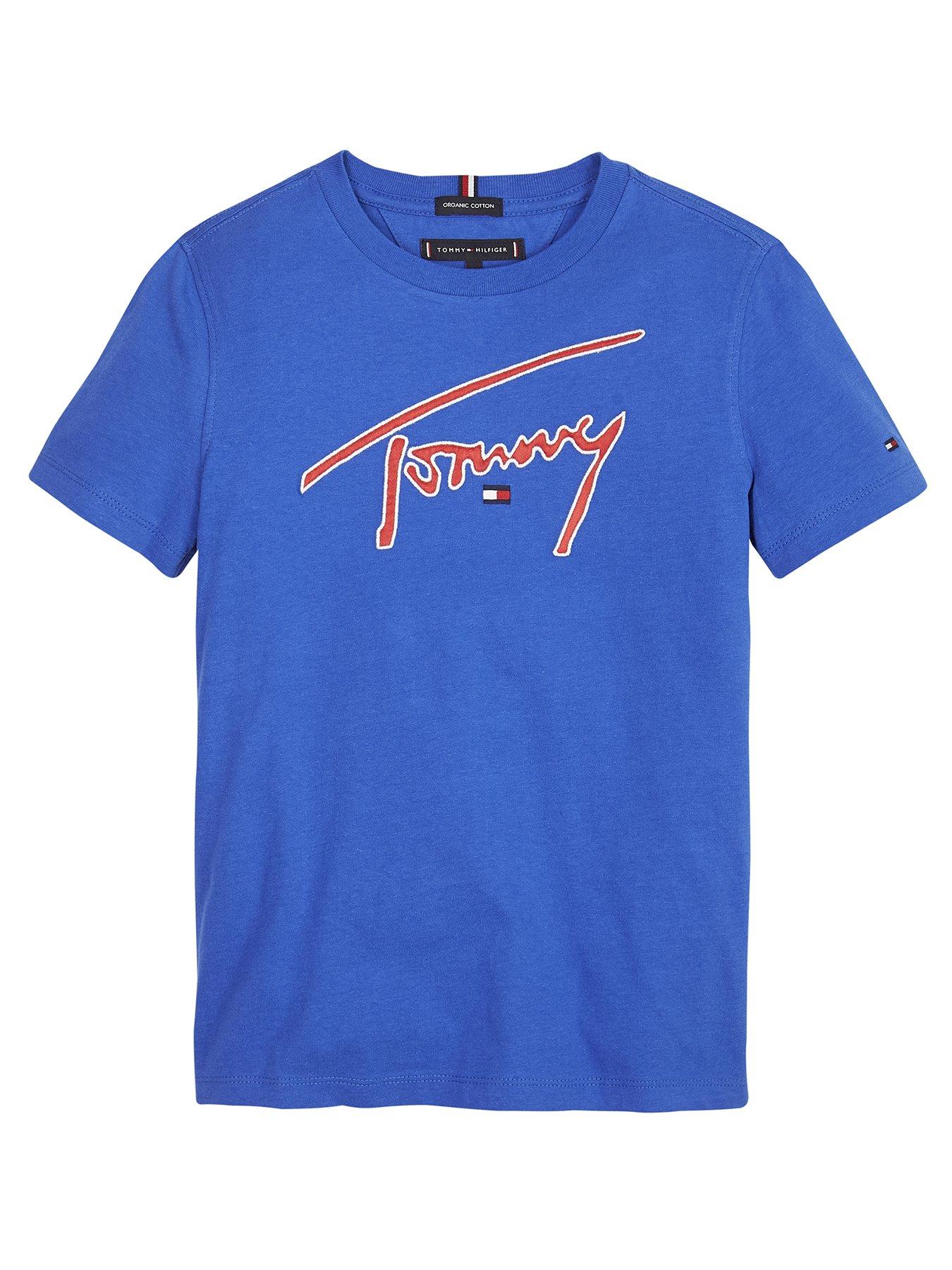 tommy hilfiger signature logo t shirt