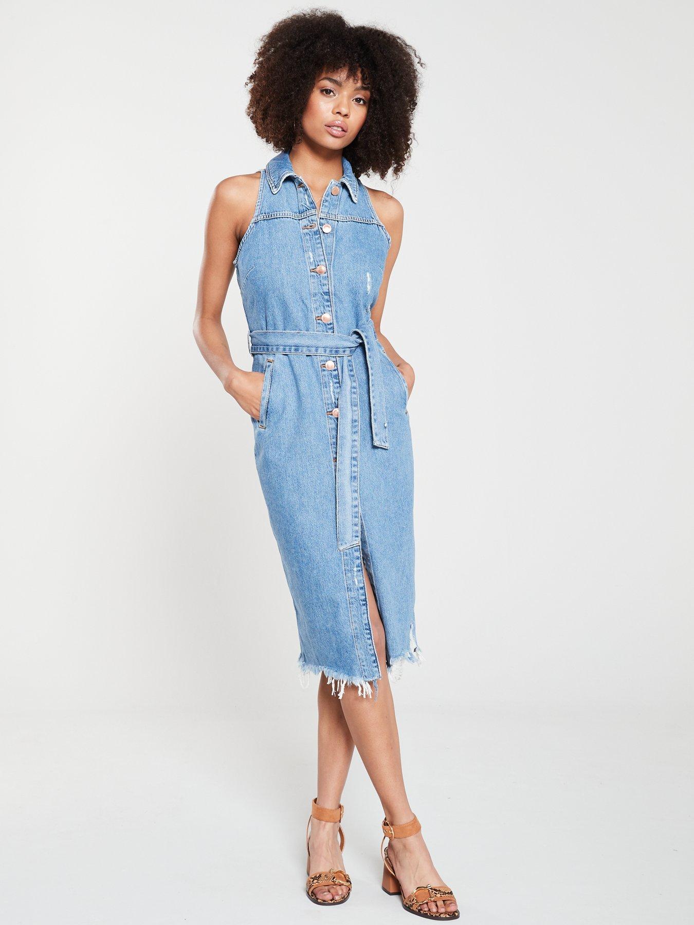 river island denim shirt dress