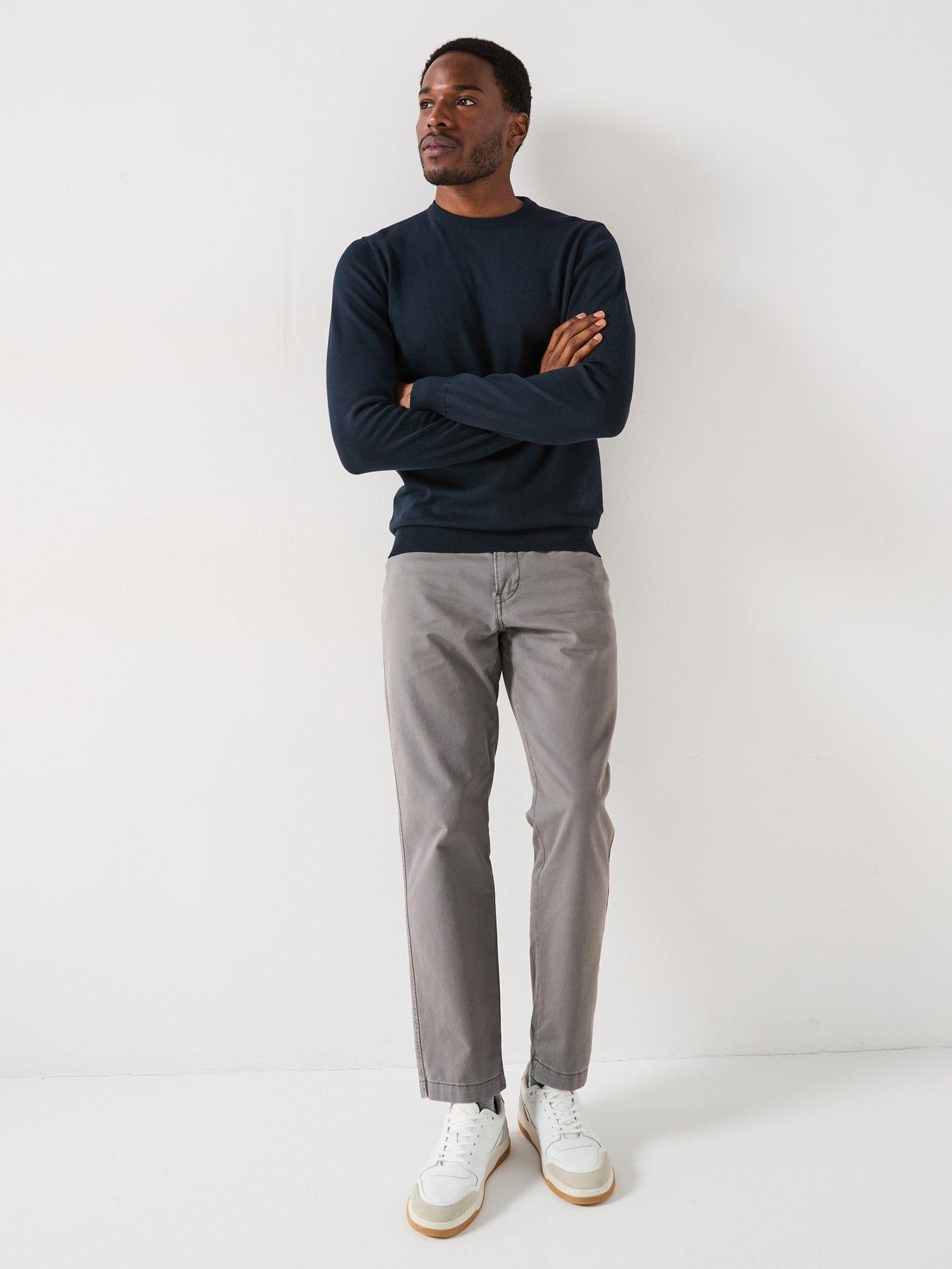 Image 3 of 5 of Barbour Pima Cotton Crew Neck Knitted Jumper - Navy
