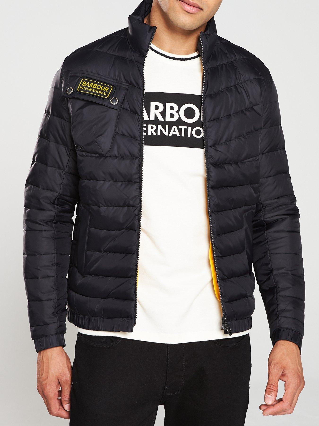 barbour international padded jacket in black