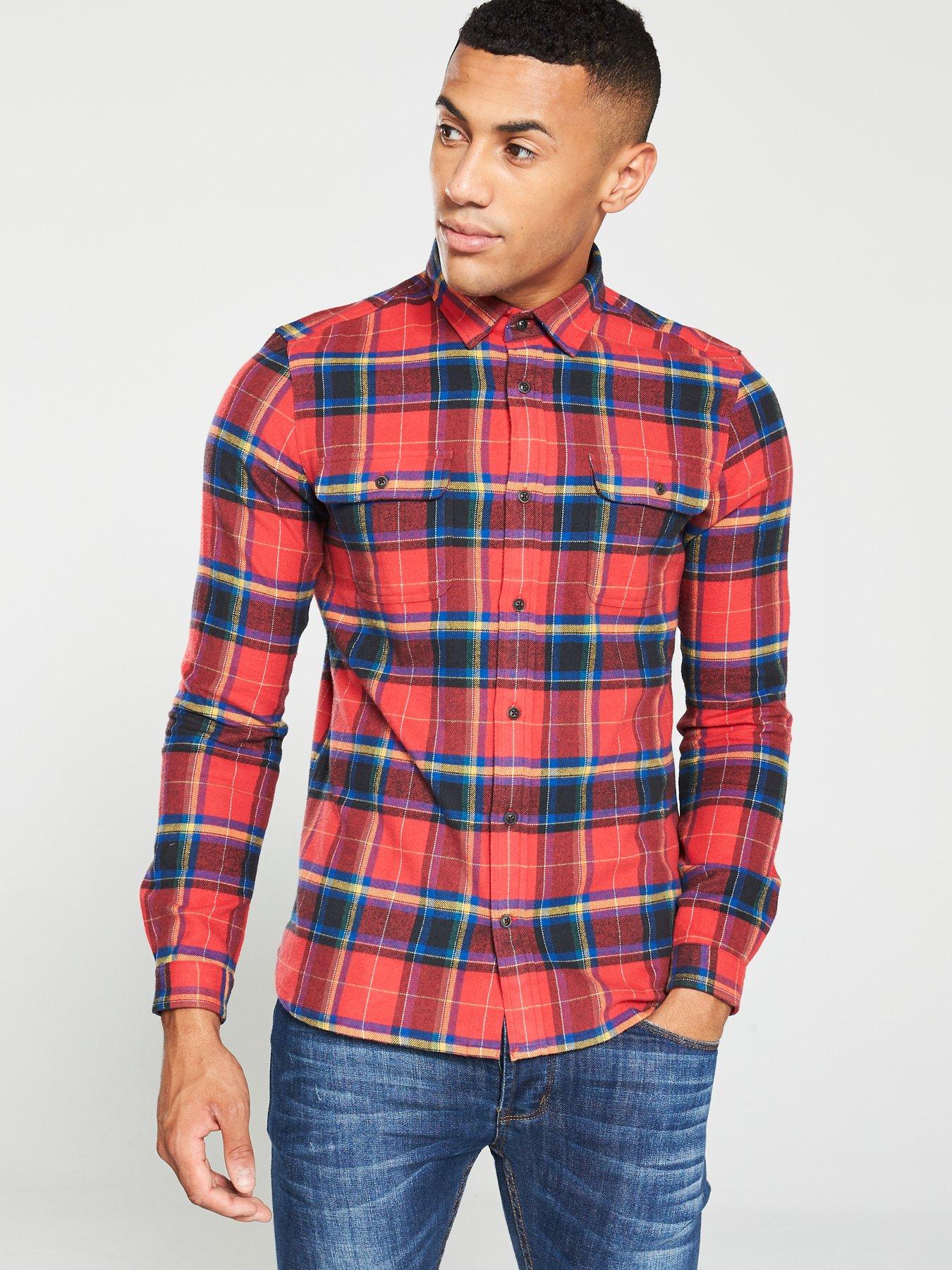barbour shirts mens red