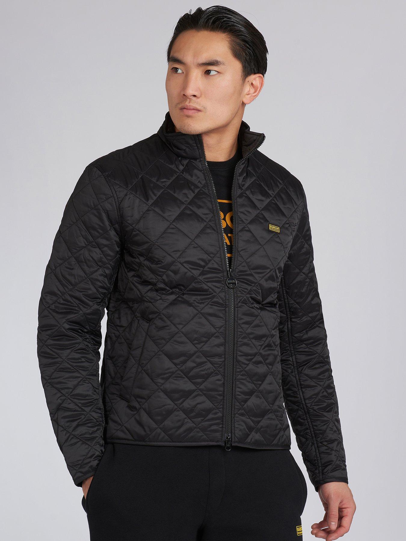 barbour black padded jacket