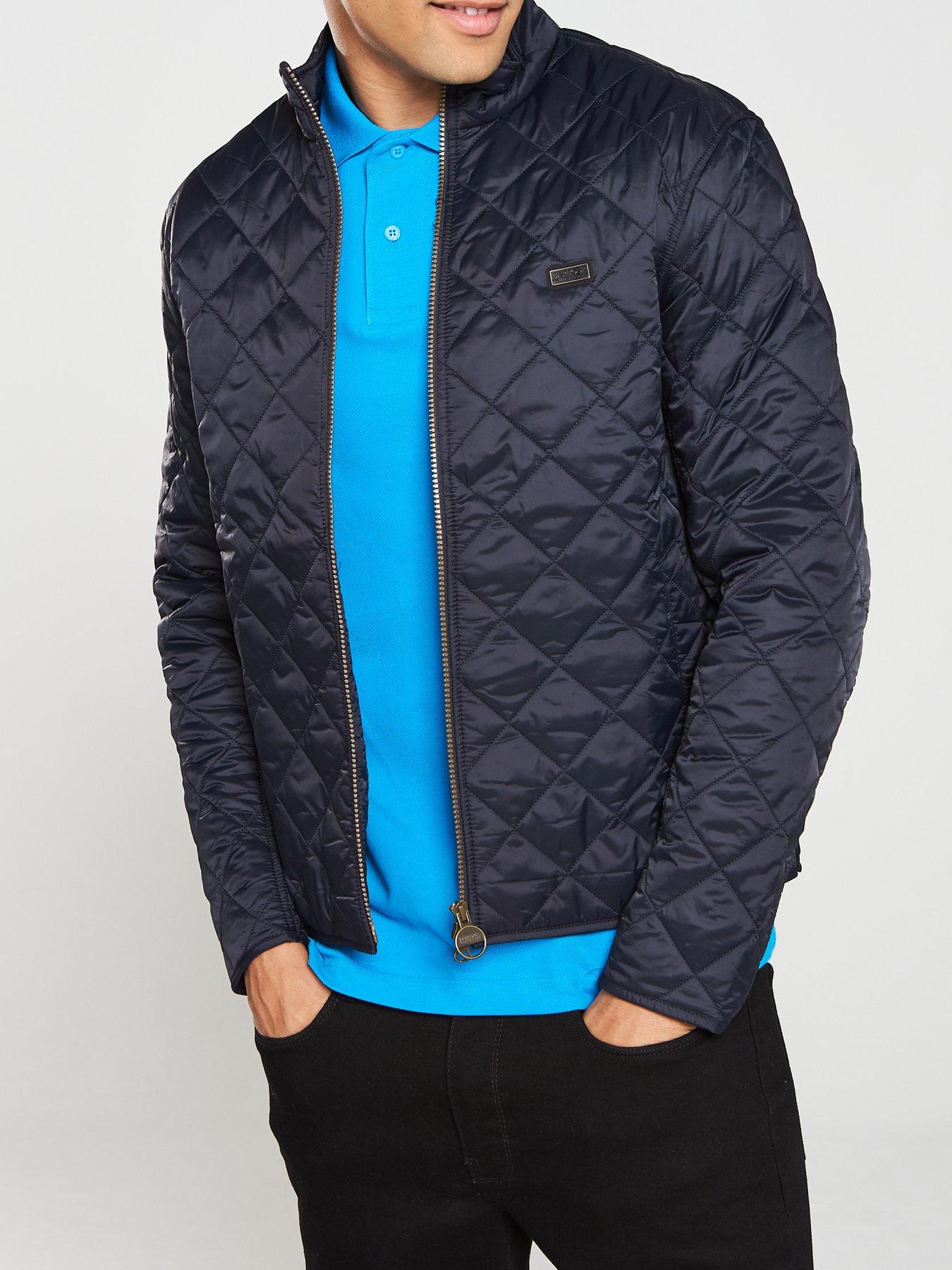 barbour blue quilted jacket