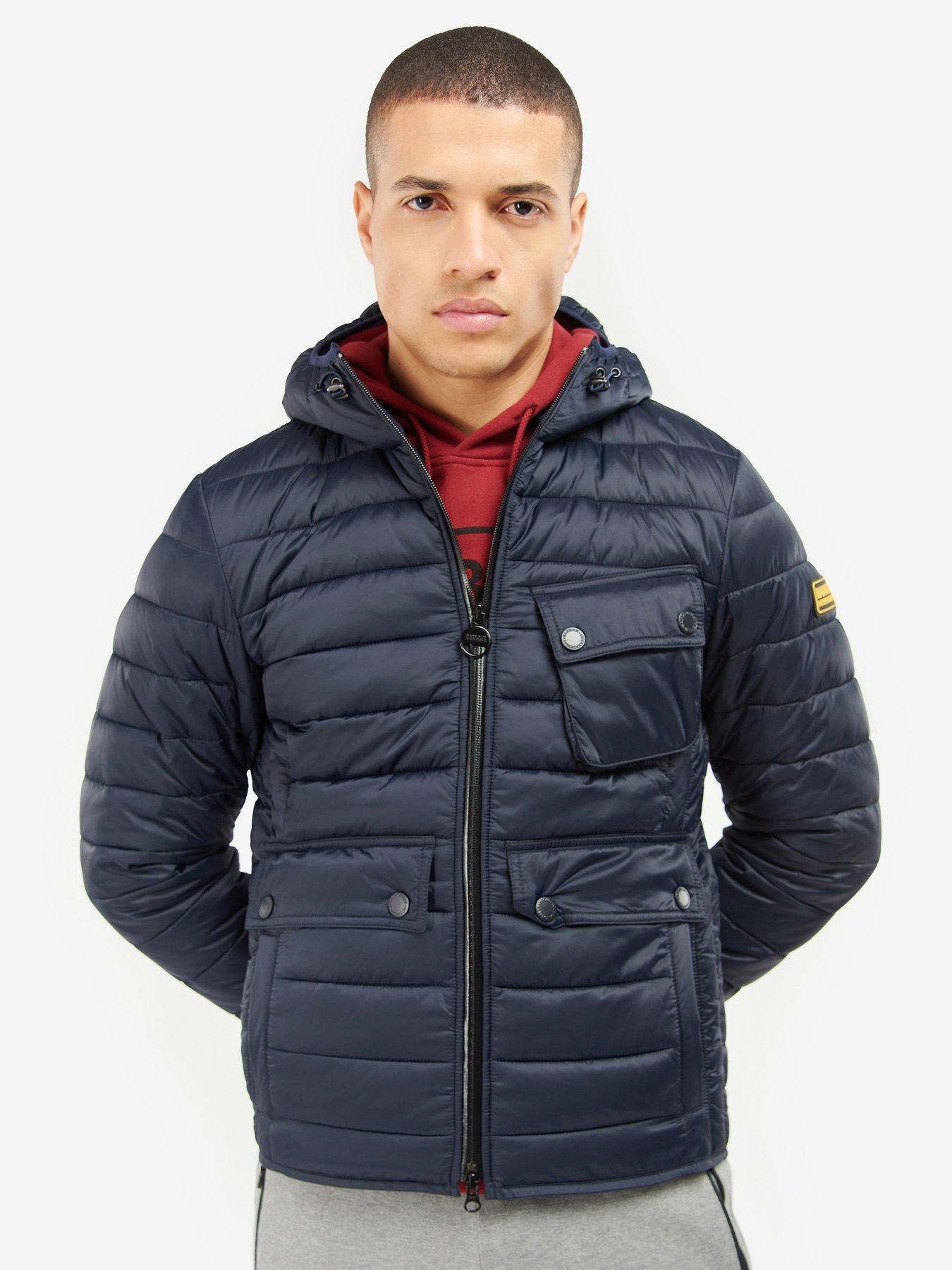 barbour international ouston hooded quilted jacket