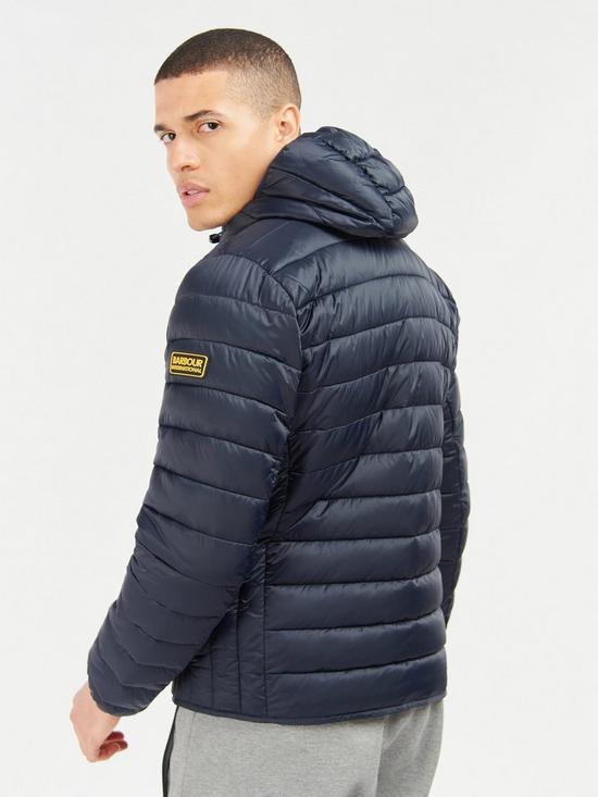 stillFront image of barbour-international-ouston-hooded-quilted-coat-navy