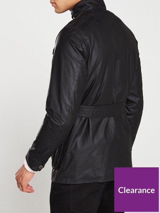 stillFront image of barbour-international-slim-wax-jacket-black