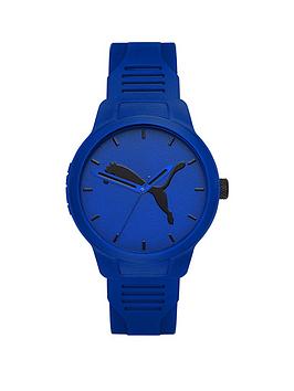 Puma Puma Reset Blue And Black Detail Dial Blue Silicone Strap Mens Watch Picture