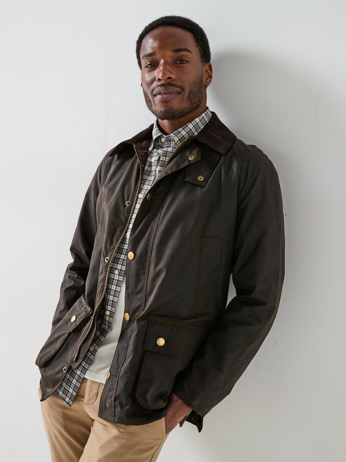 Mens barbour jacket olive sale