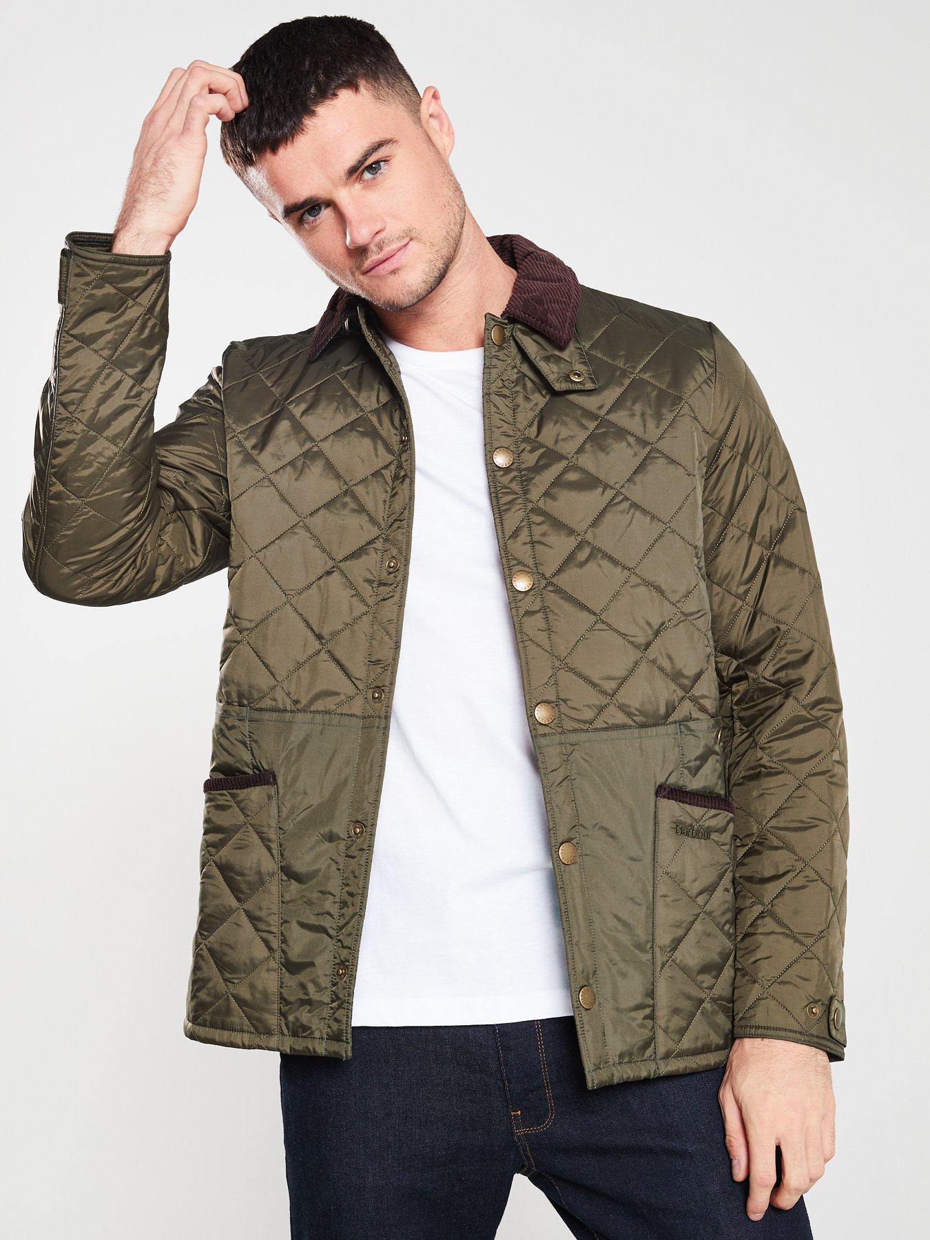 barbour heritage liddesdale quilted jacket in olive
