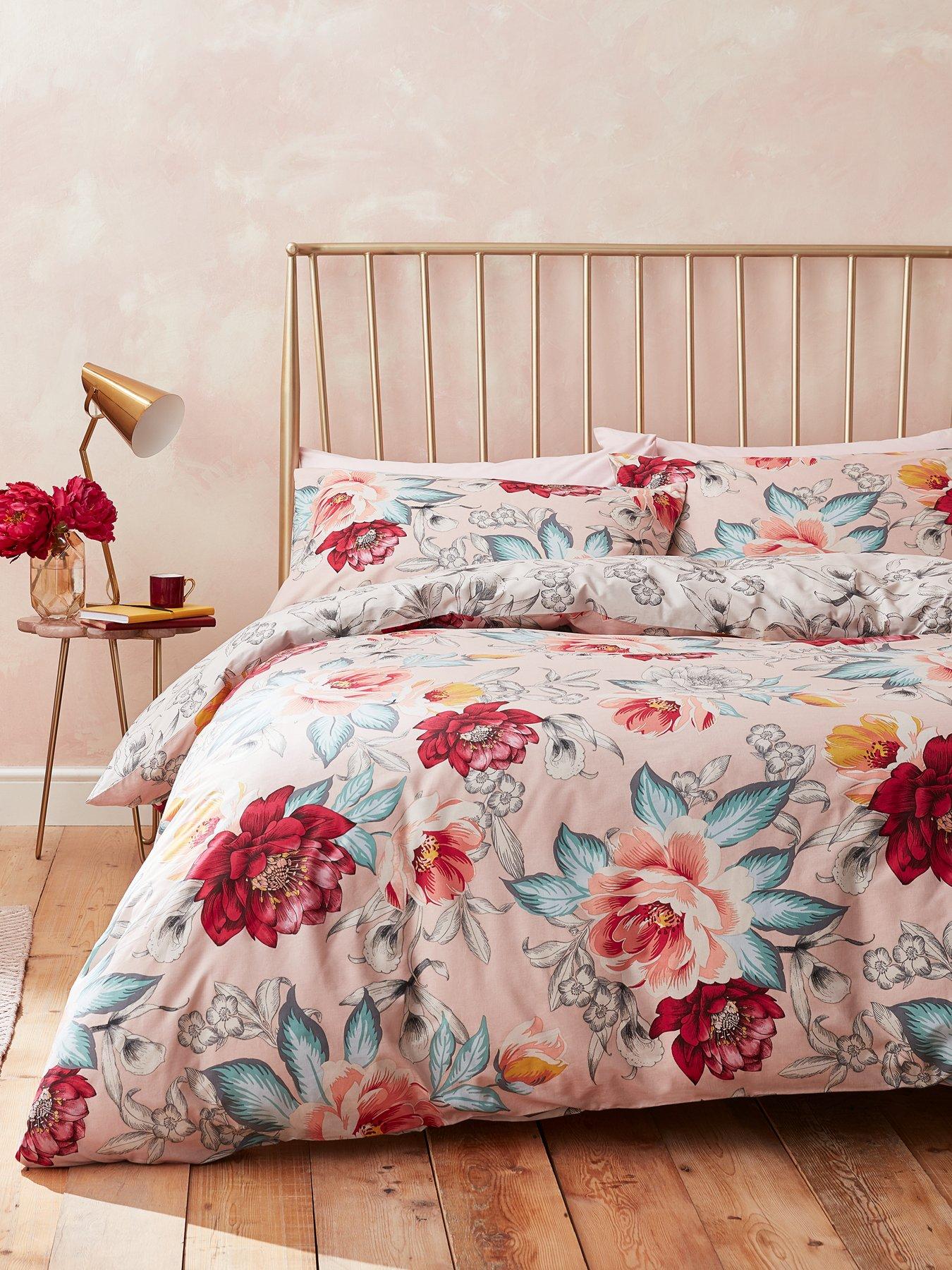 Accessorize Isla Floral 100 Cotton Duvet Cover Set Littlewoods Com