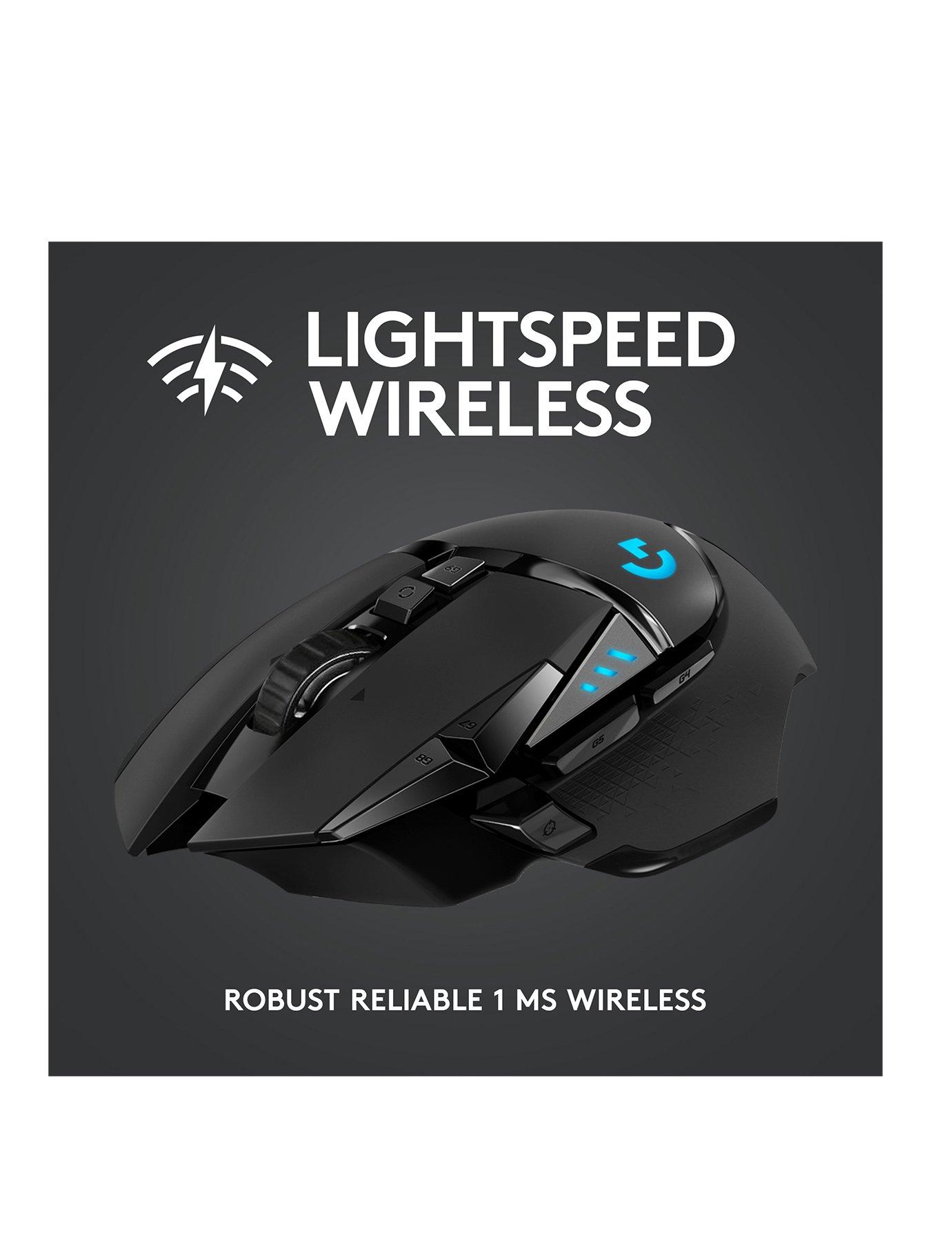 Logitech G502 Lightspeed Wireless Hero Gaming Mouse Bundle with PowerPlay  Wireless Charging System and 4-Port 3.0 USB Hub (3 Items)