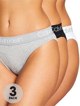 Calvin Klein Calvin Klein 3 Pack High Leg Tanga Brief - Multi Picture