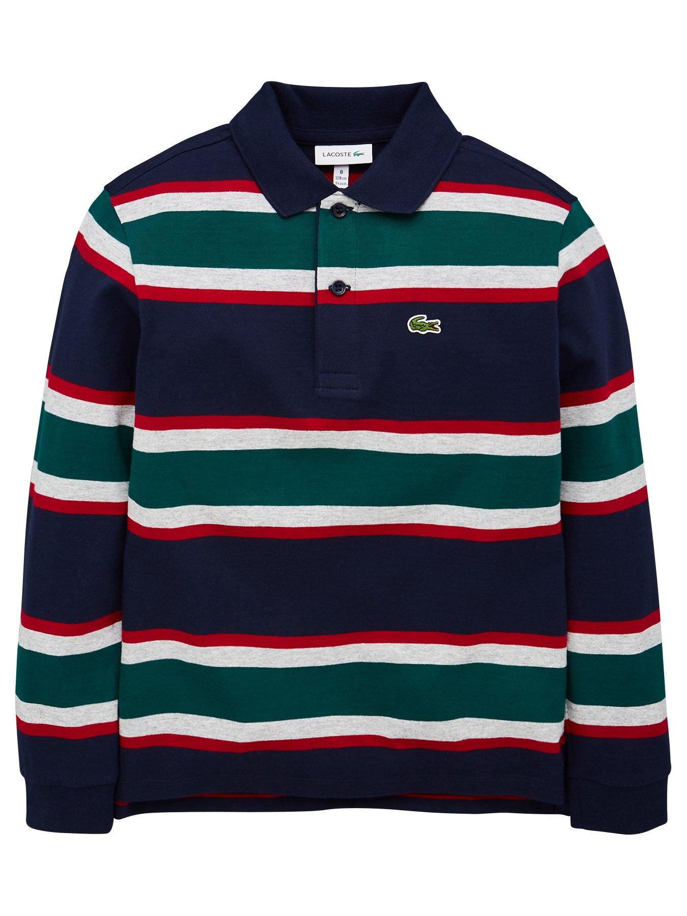 lacoste boys long sleeve polo
