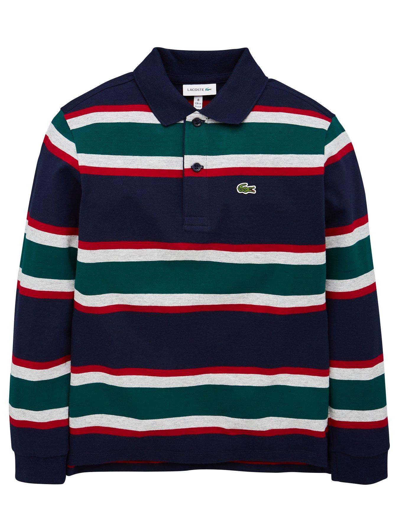 boys lacoste long sleeve polo