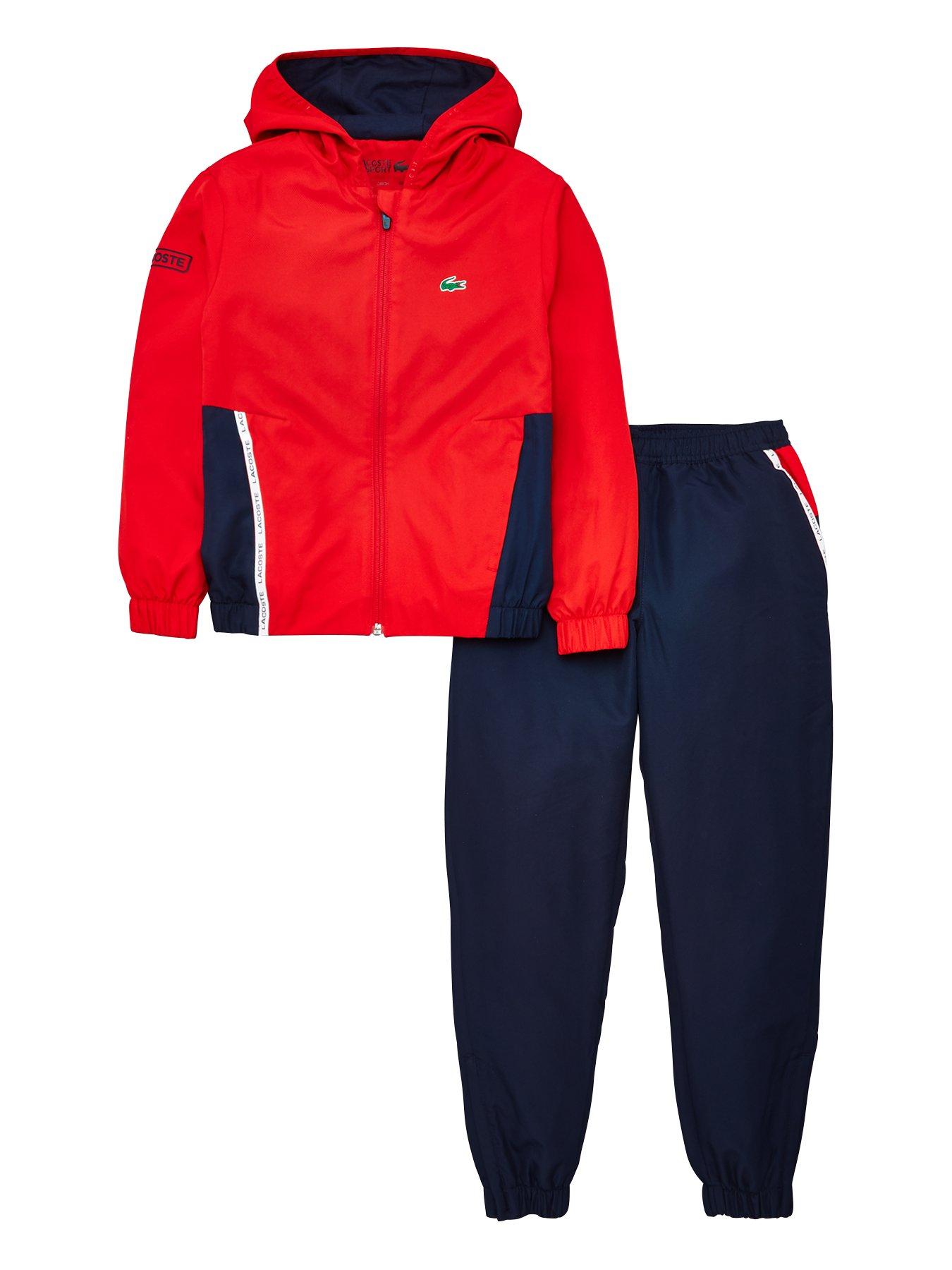 red colour tracksuit