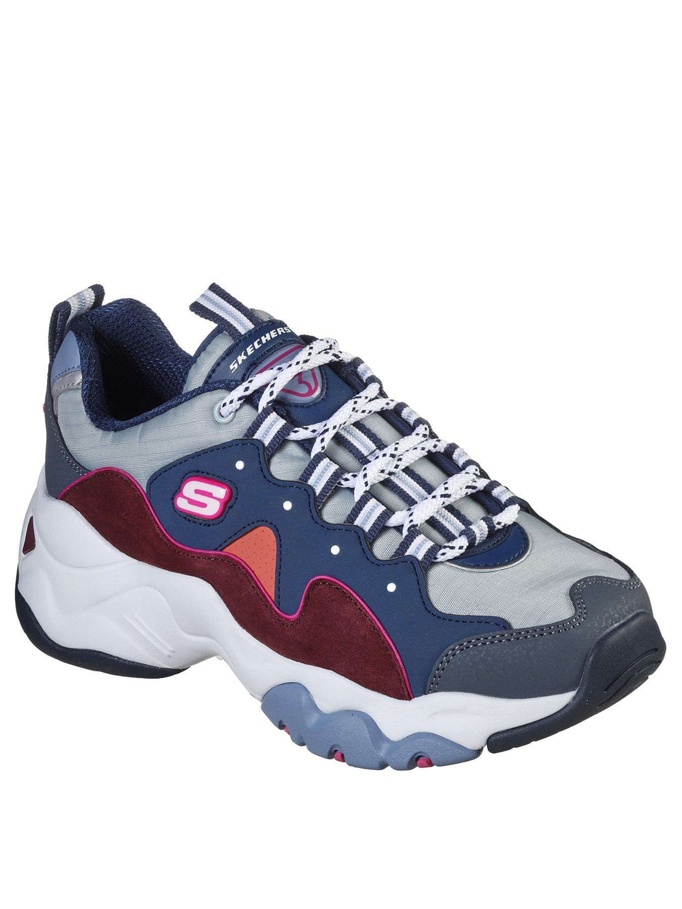 skechers d lite navy