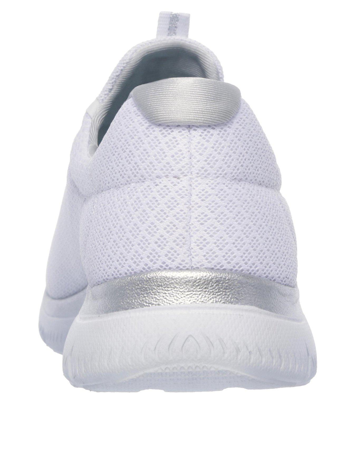 wide fit white trainers