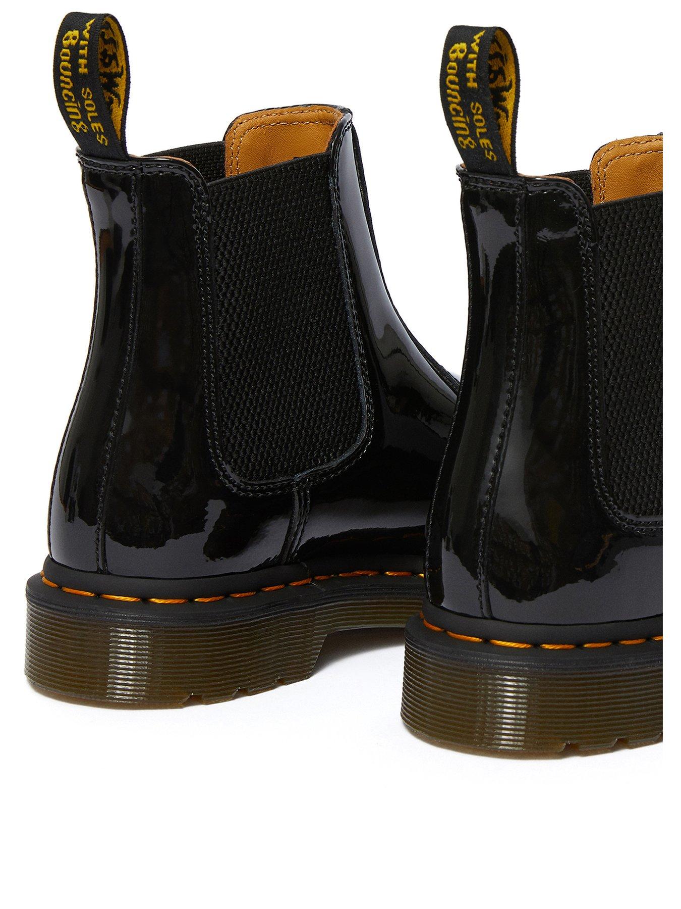dr martens patent chelsea boots