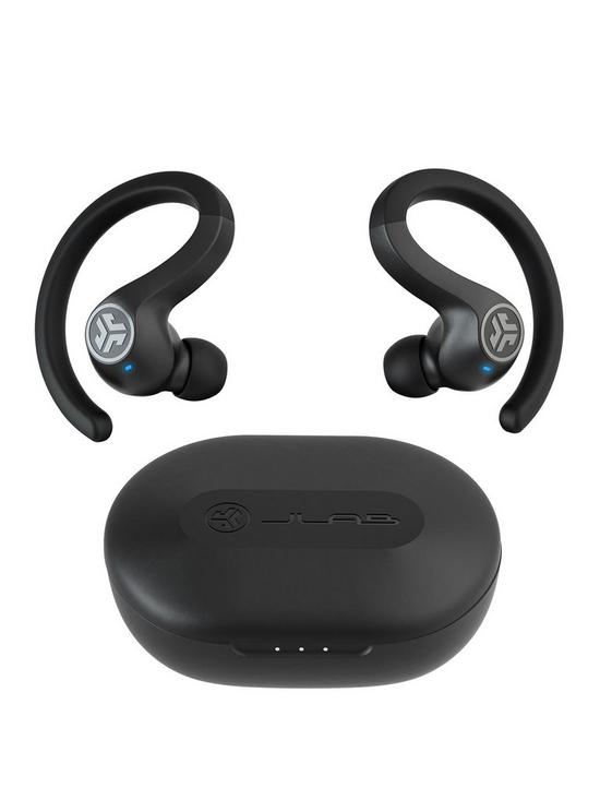 front image of jlab-jbuds-air-sport-true-wireless-bluetooth-earbuds-with-ip66-sweat-resistance-and-be-aware-audio-black