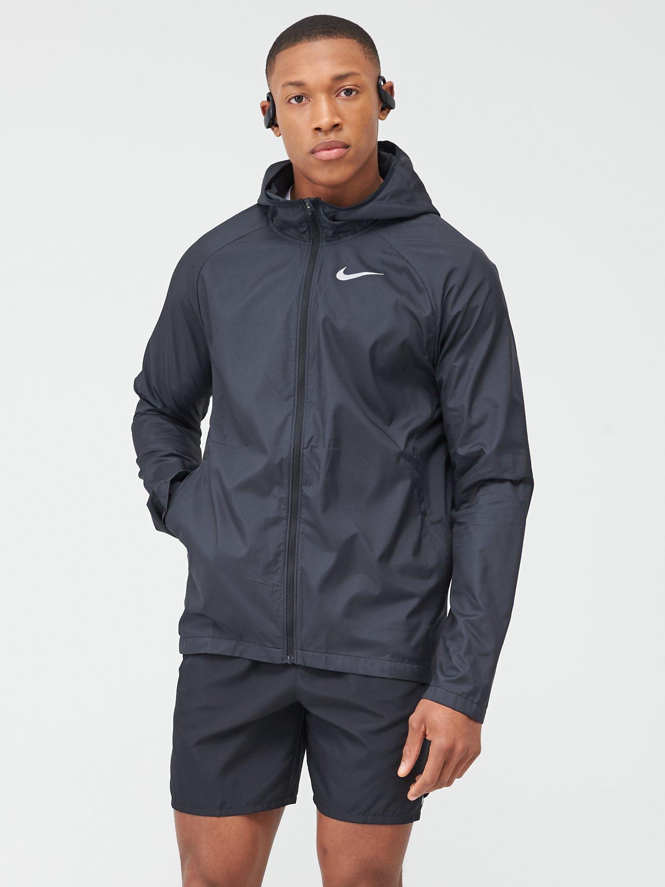 black nike running jacket