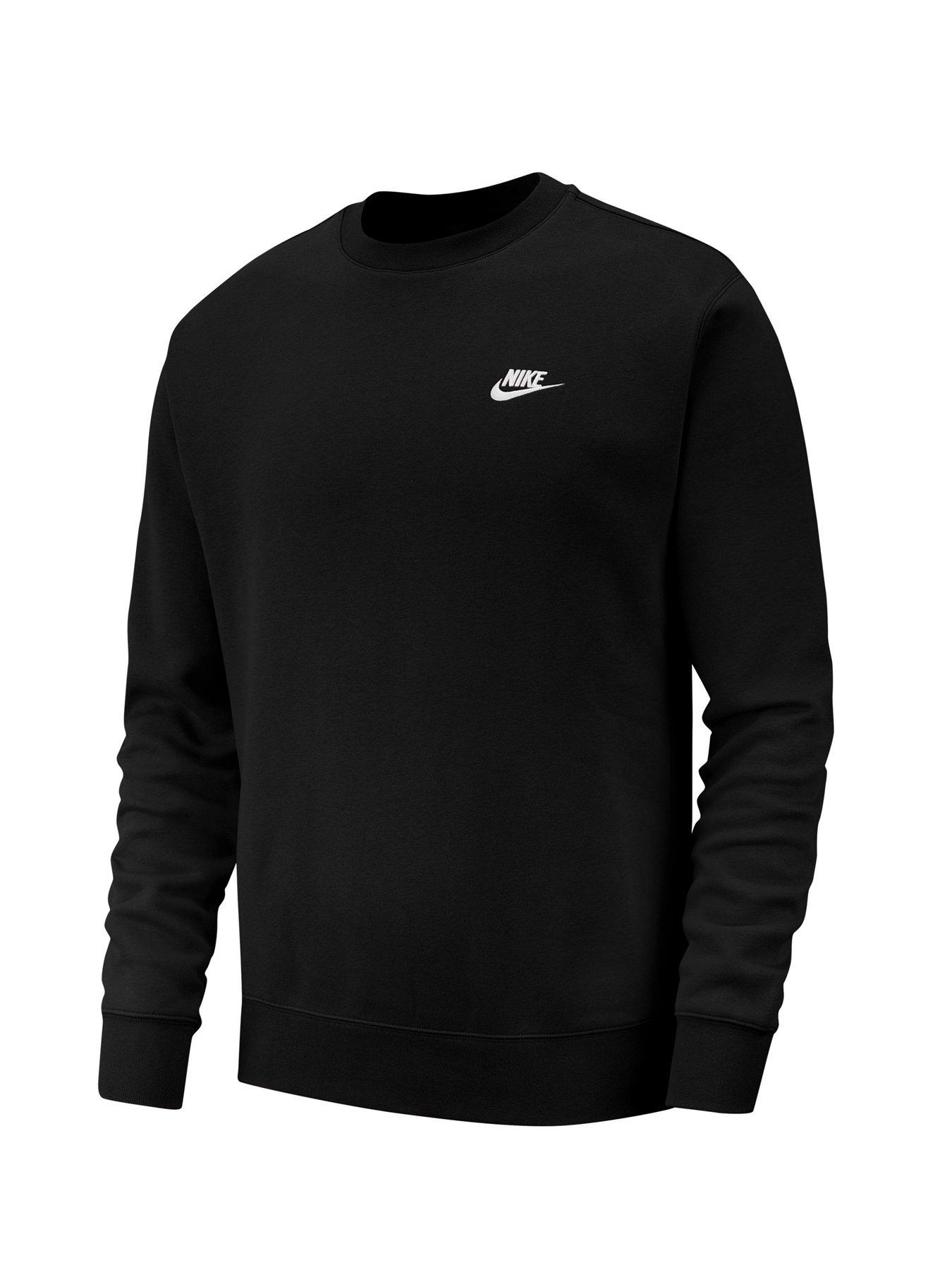 nike black crew neck jumper