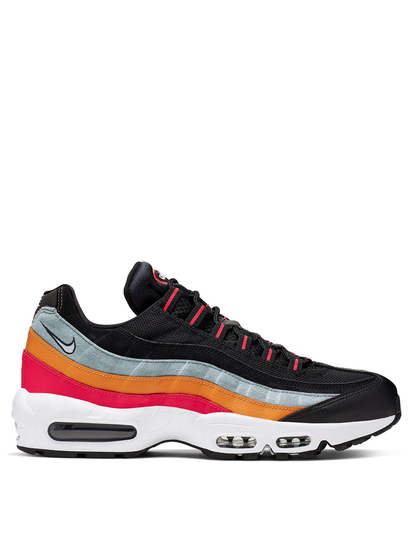 nike black air max 95 trainers