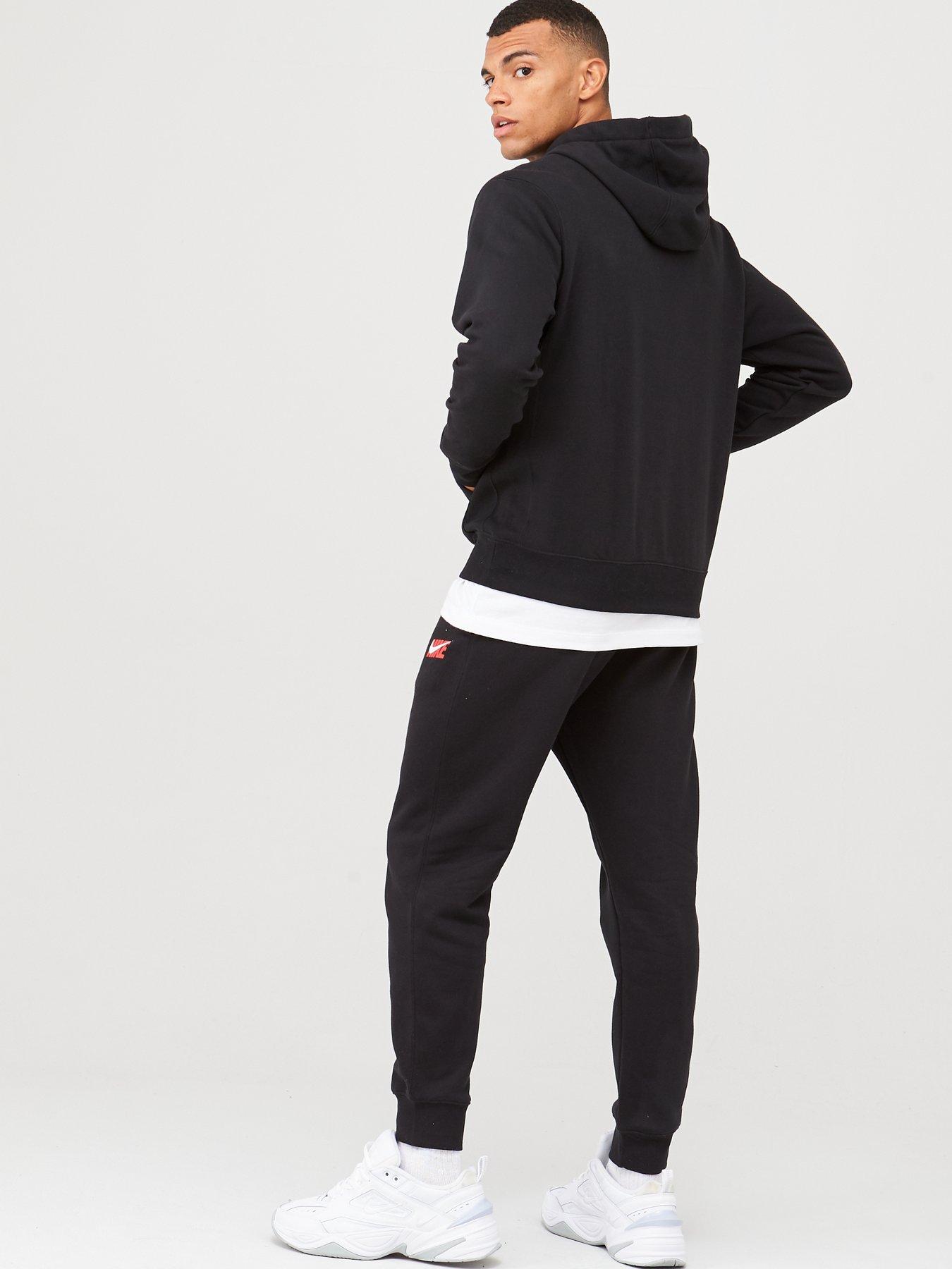 nike graphic tracksuit black