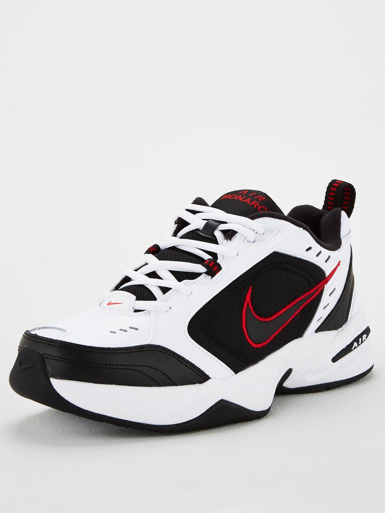 nike air monarch trainers in white