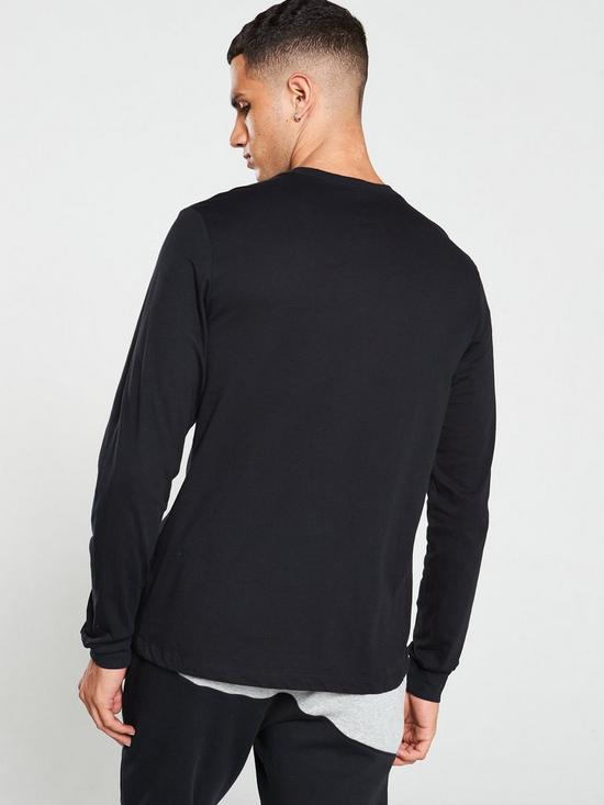 stillFront image of nike-sportswear-club-long-sleeve-t-shirt-black