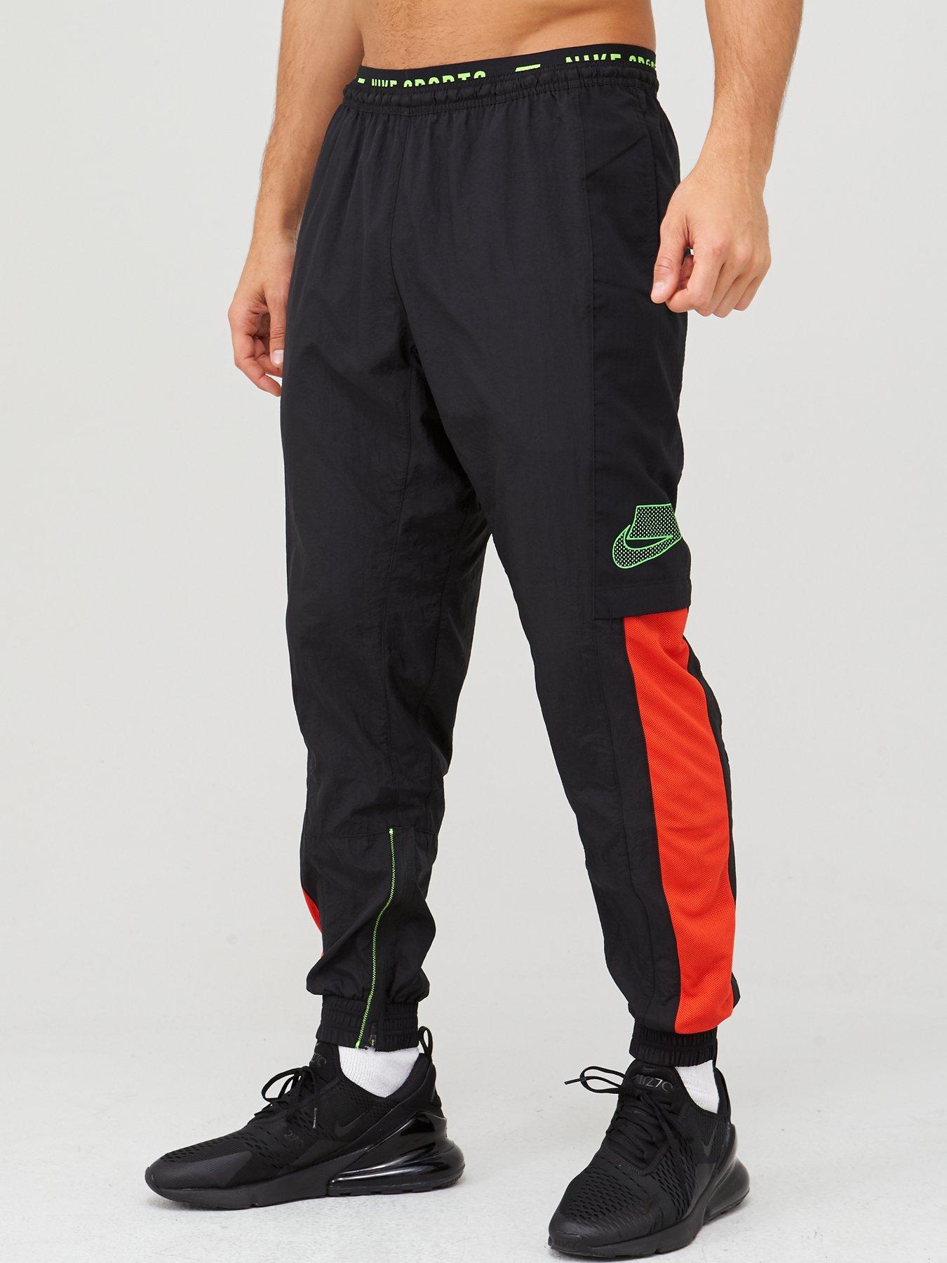 black and red nike joggers