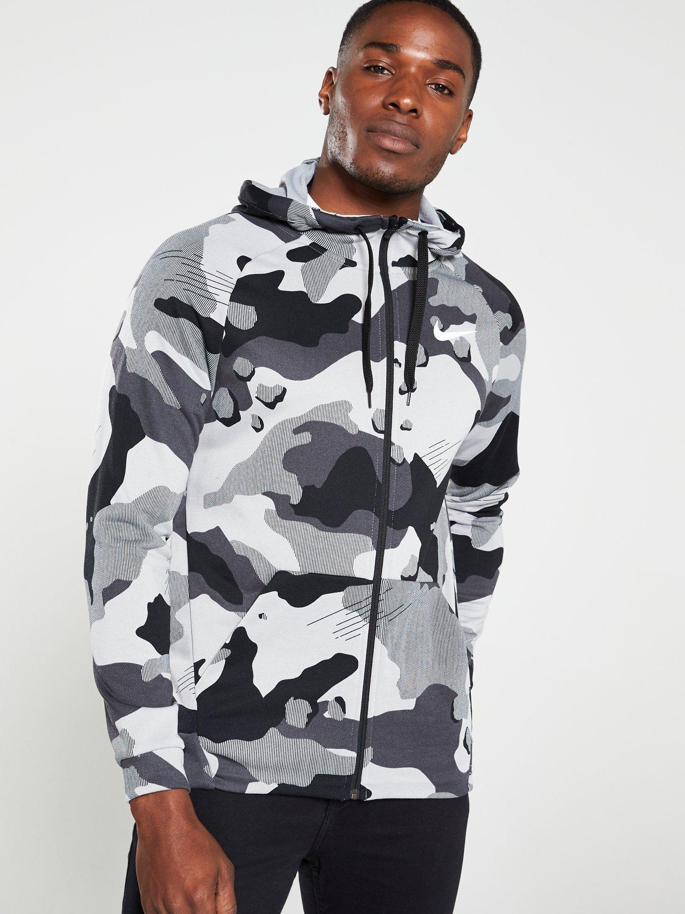 nike men's camo full zip hoodie