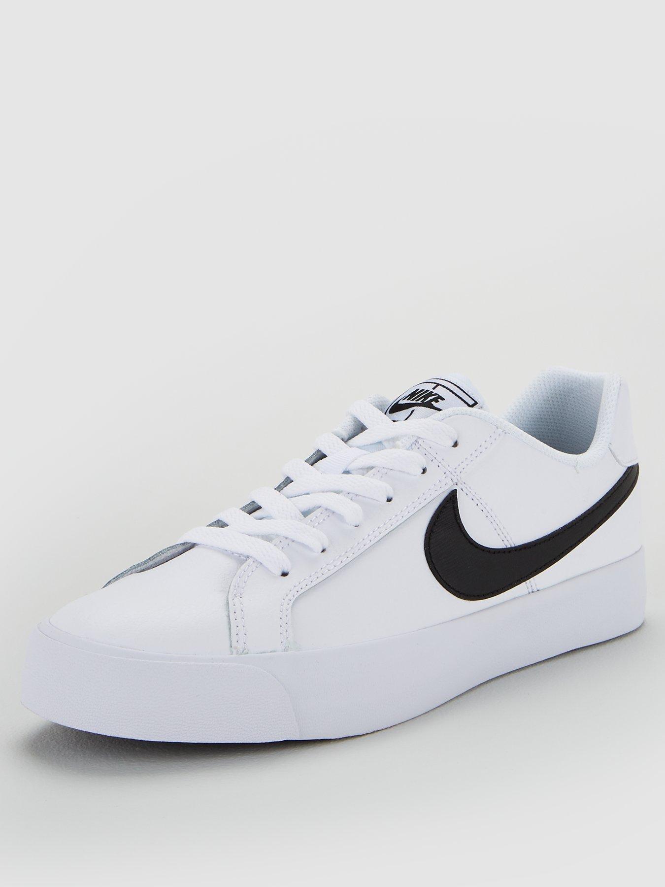 nike court royale white black