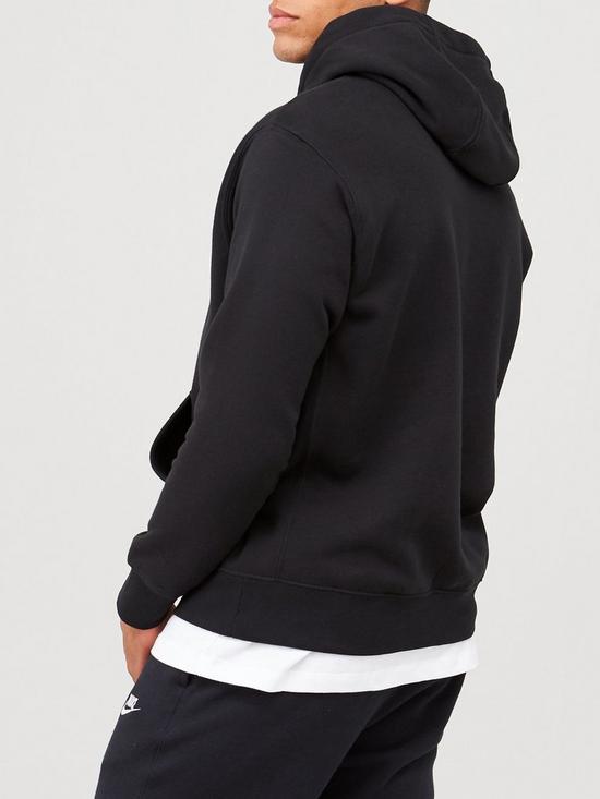 stillFront image of nike-sportswear-club-graphic-overhead-hoodie-black