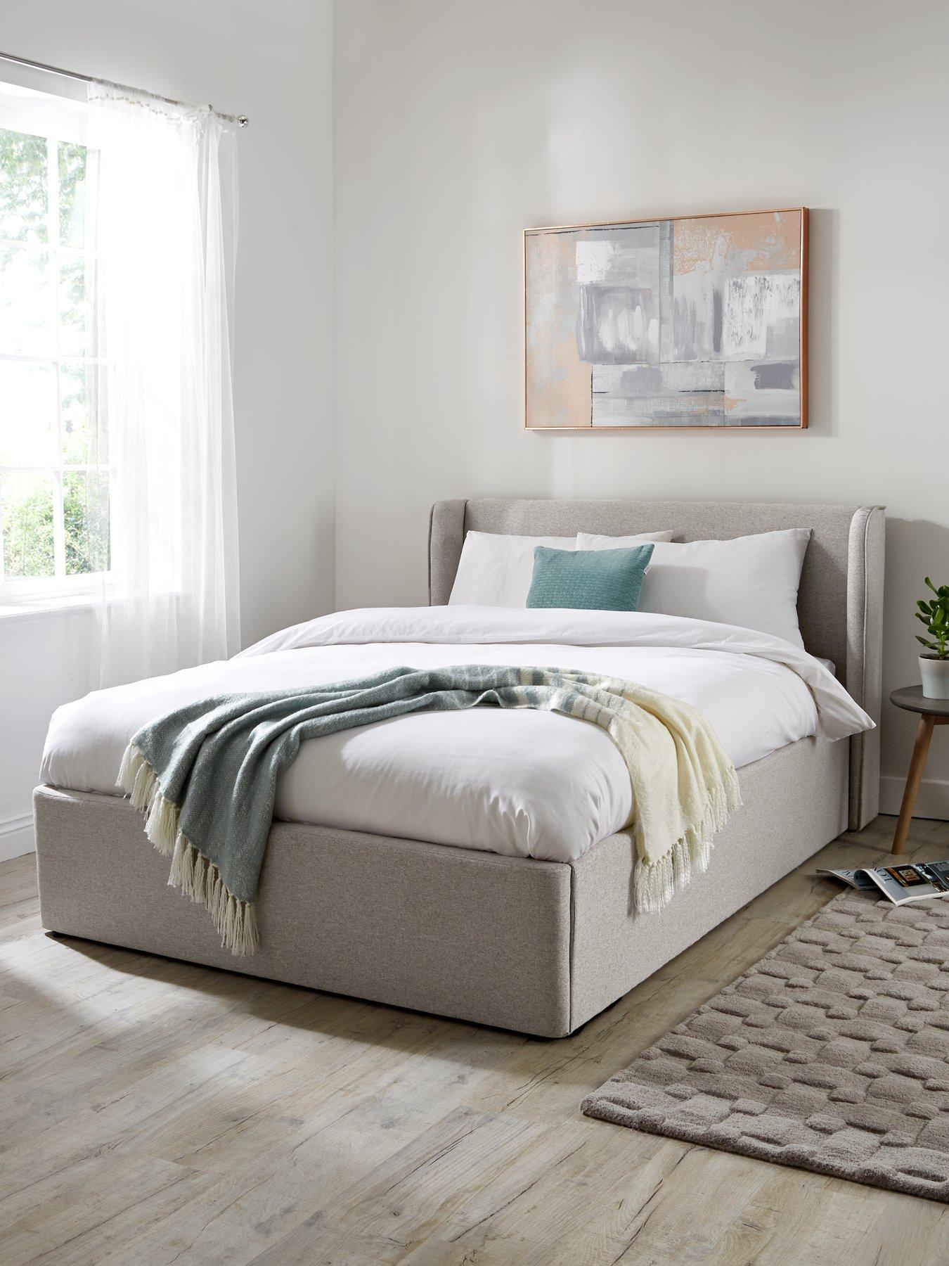 Very Home Camden End Lift Up Storage Ottoman Bed Frame with Mattress Options (Buy  &  SAVE! ) - Grey - FSC® Certified