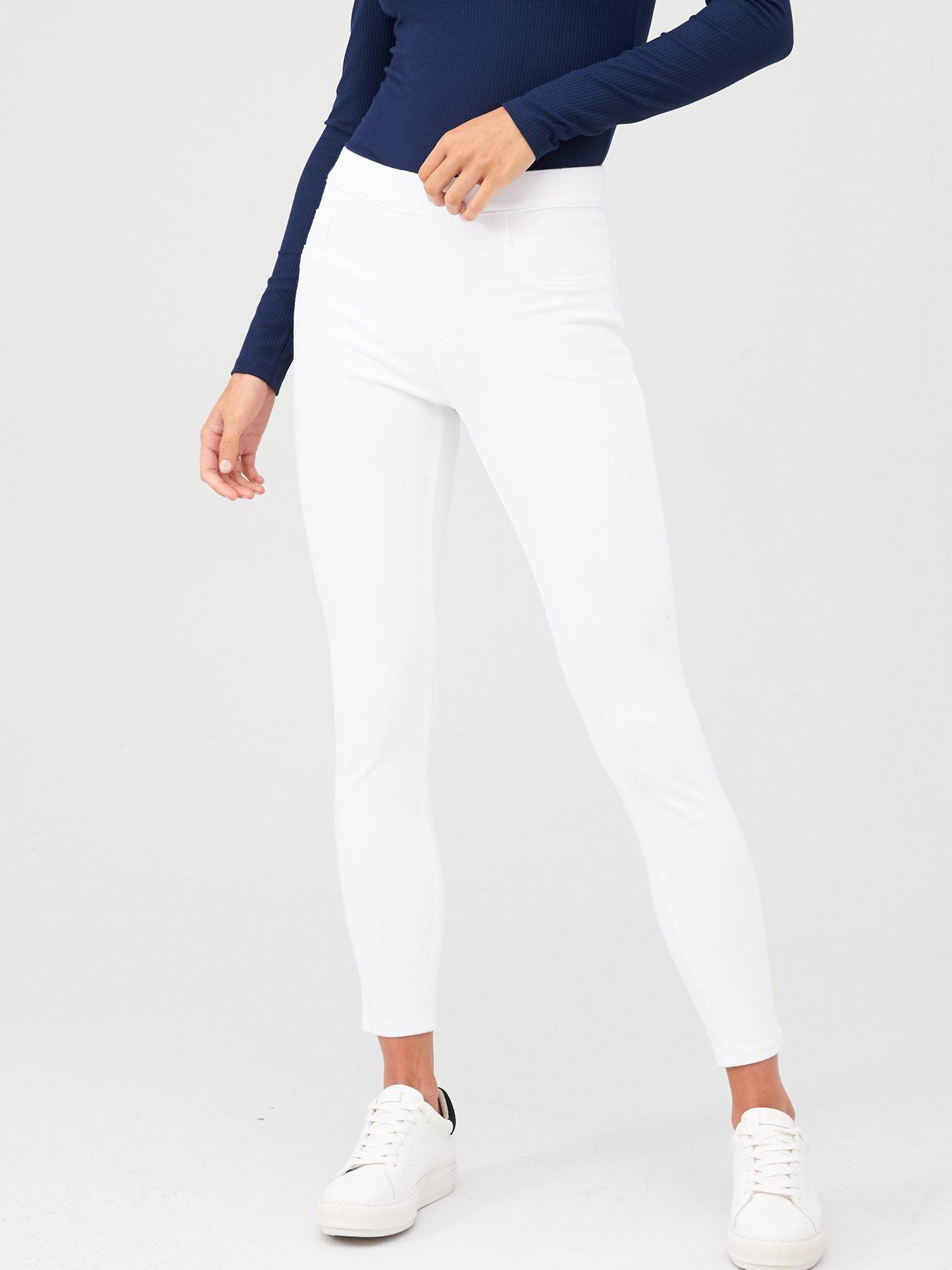 Image 2 of 4 of Spanx Medium Control Ankle Jean-ish Legging - White