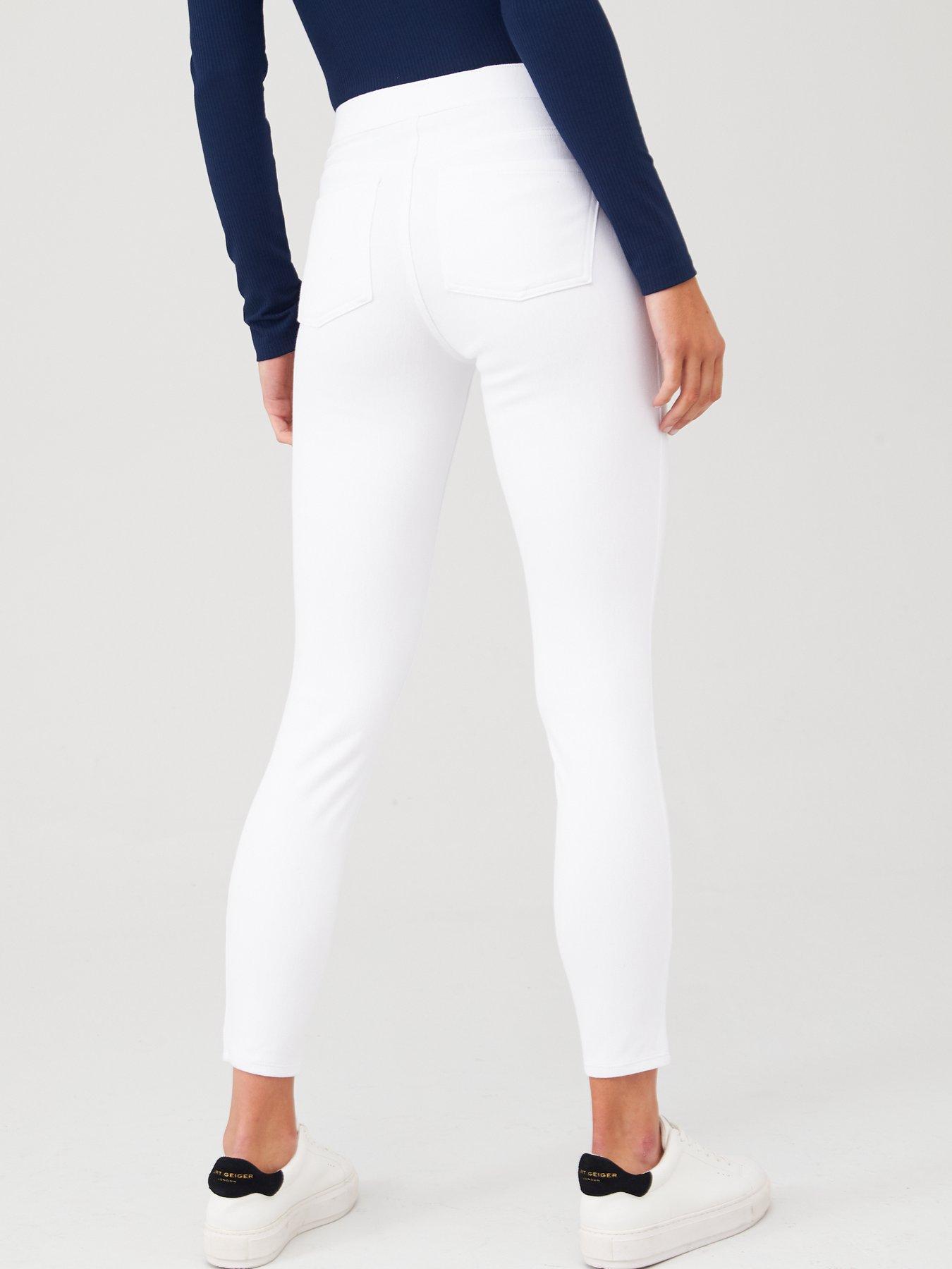 Image 3 of 4 of Spanx Medium Control Ankle Jean-ish Legging - White