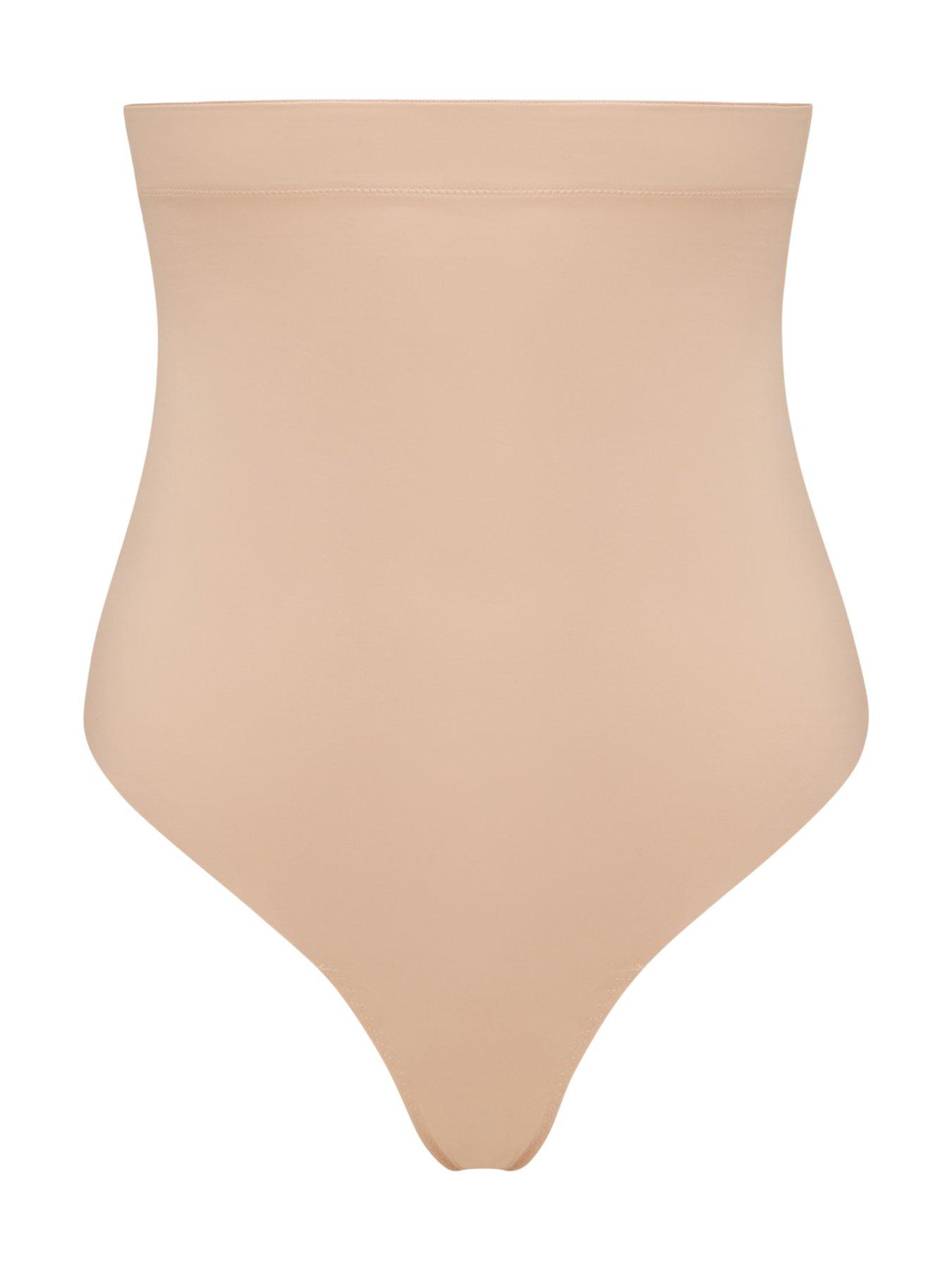  image of spanx-medium-control-high-waist-thong-soft-nude